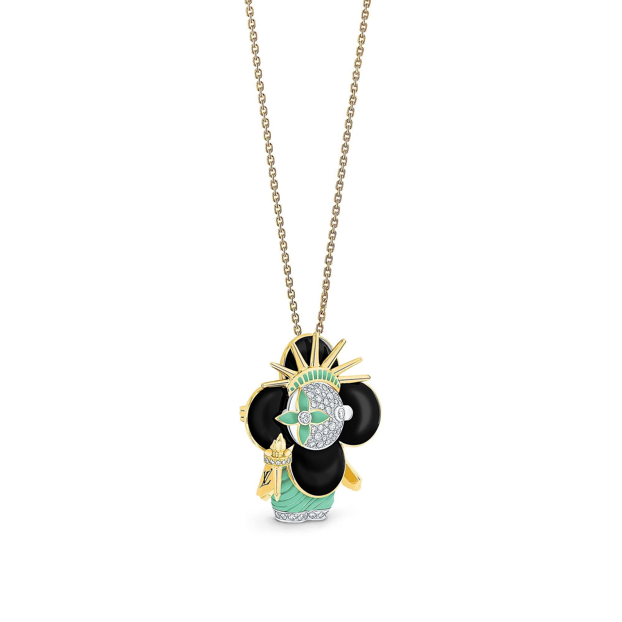 Vivienne Statue Of Liberty, White Gold, Yellow Gold, Lacquer & Diamonds - 3