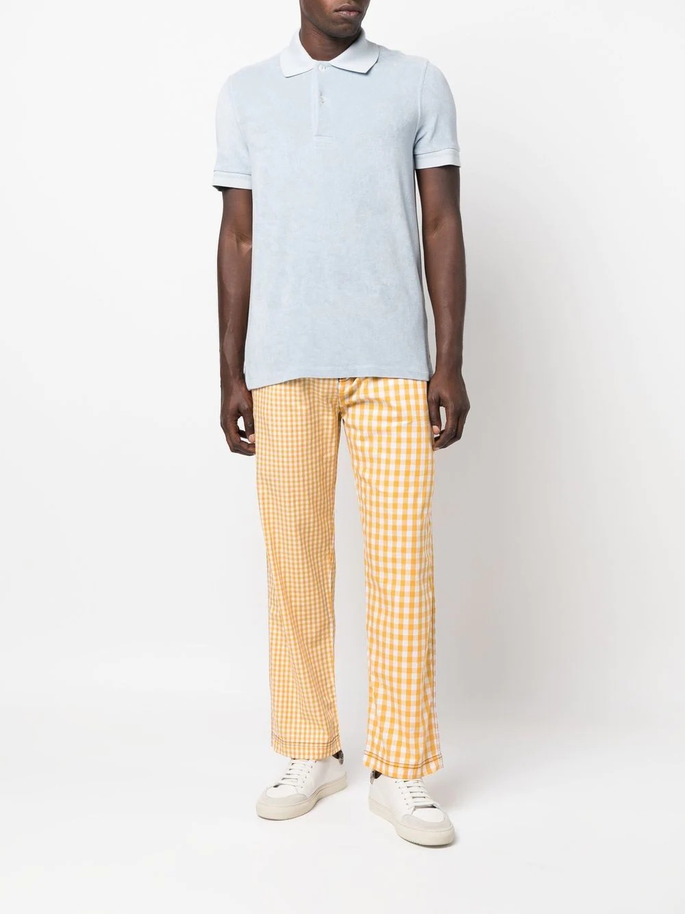 Derik gingham-check cotton pants - 2