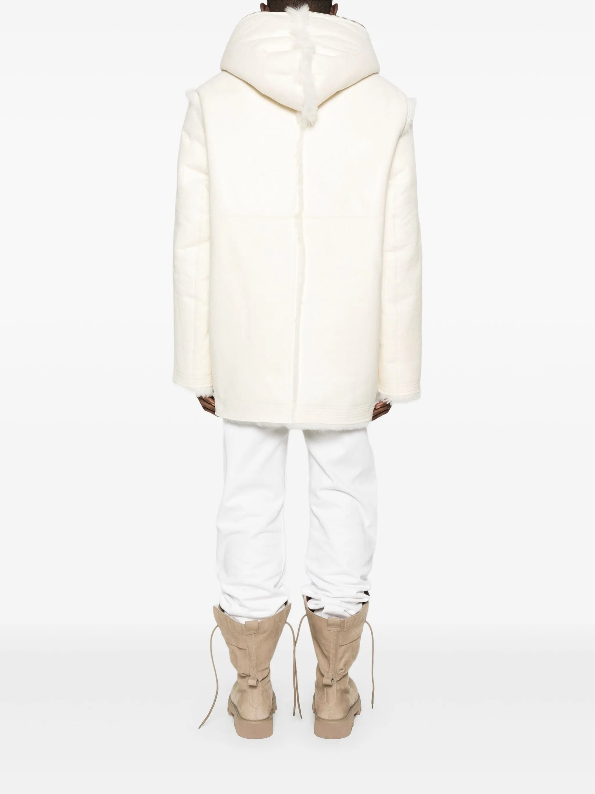 Rick Owens Hooded Shearling Jacket - 6