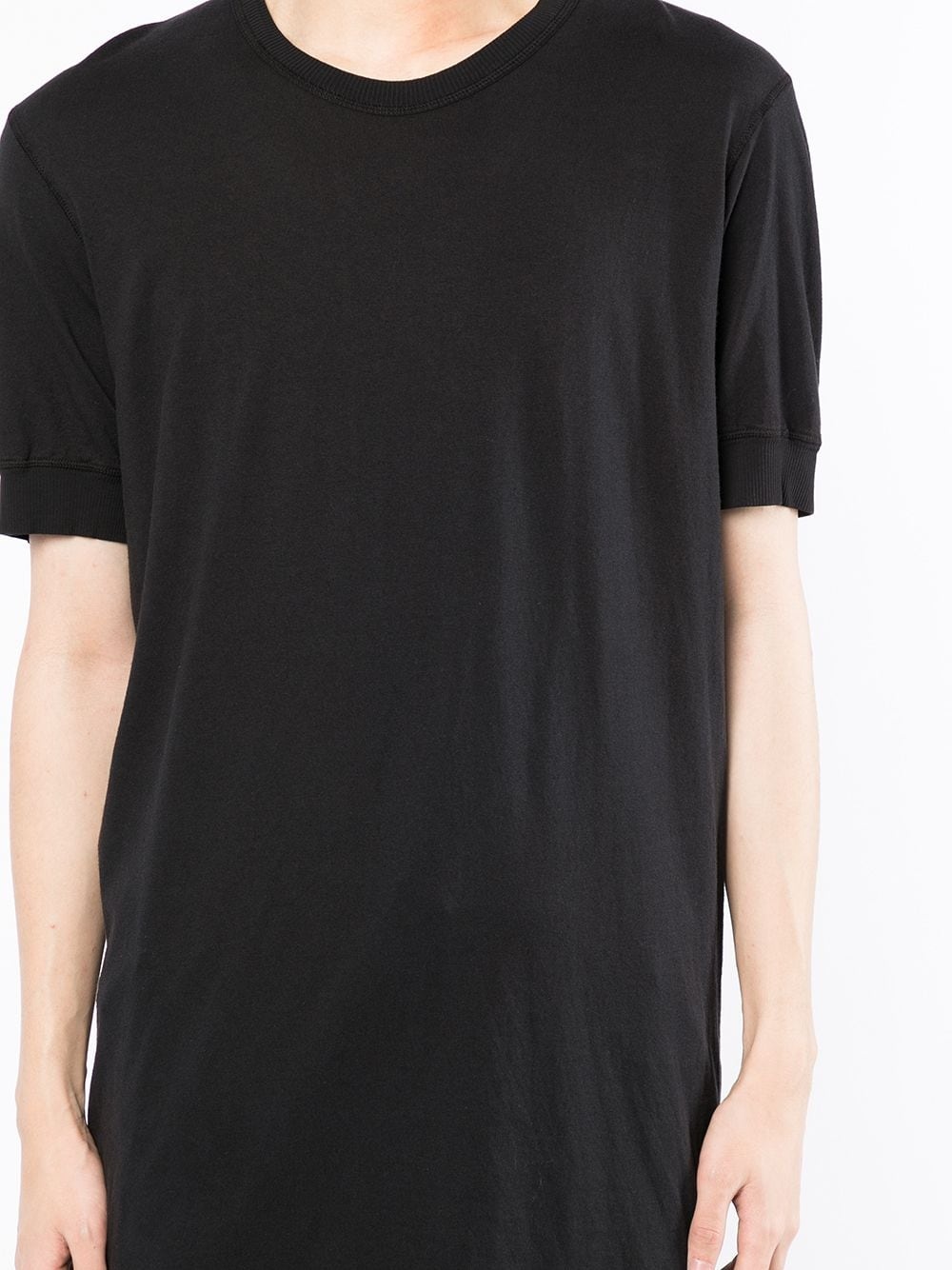 raw-cut hem cotton T-shirt - 5