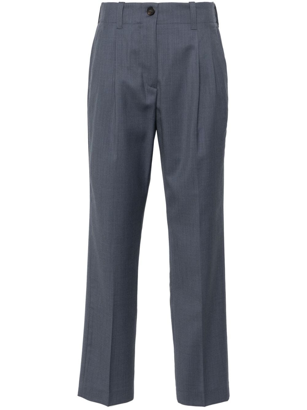 pleat-detail tailored trousers - 1