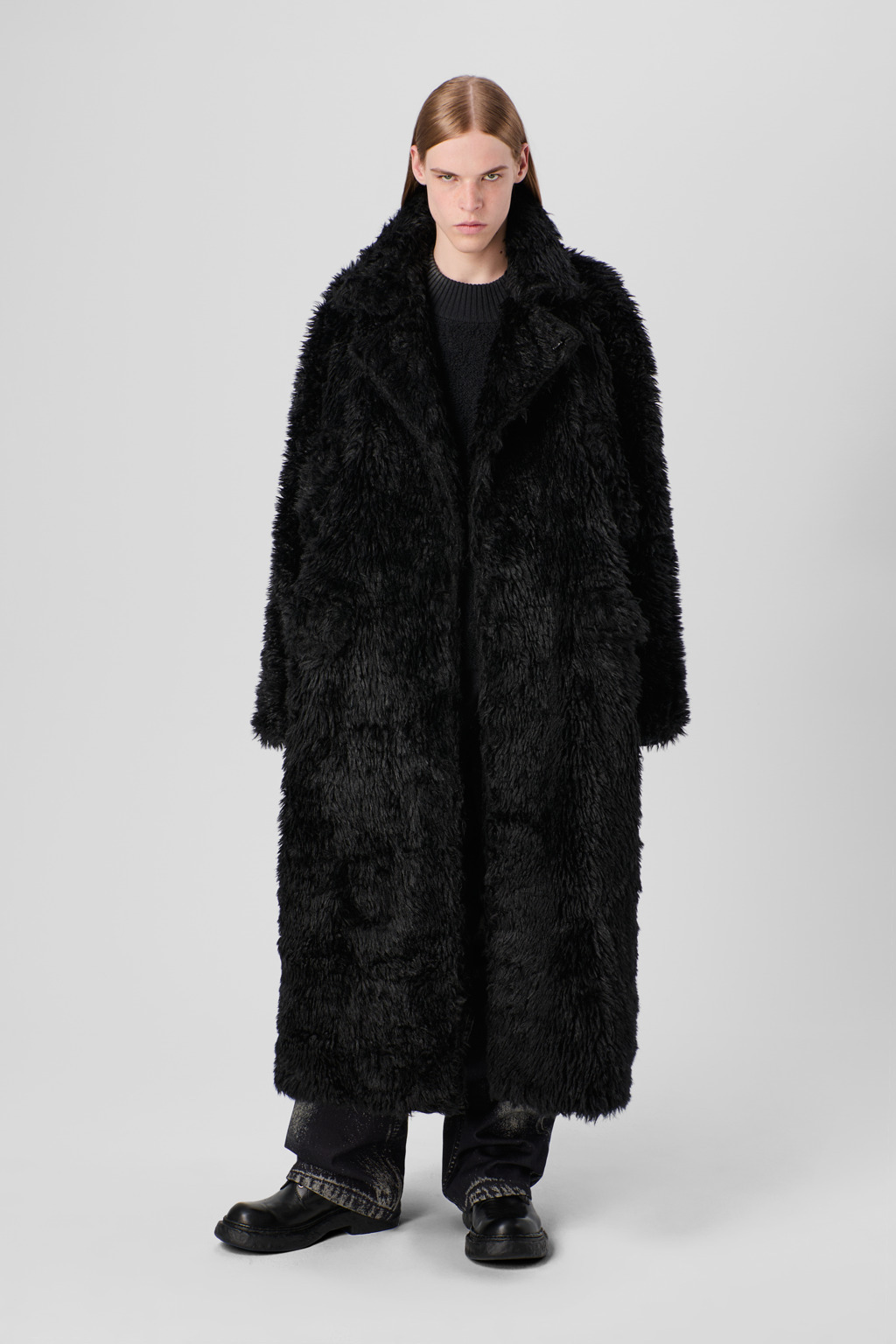 Black textured coat - 6