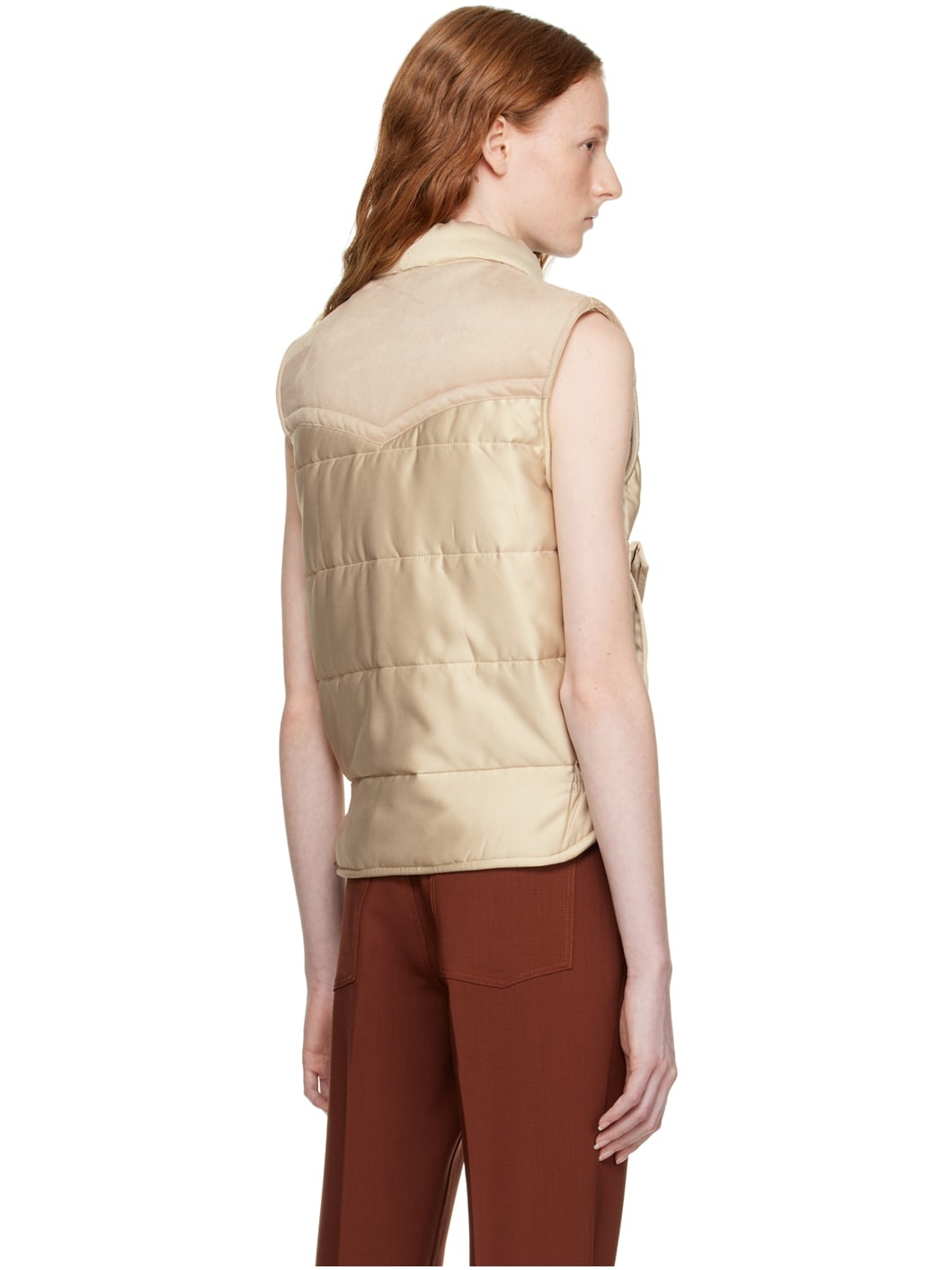 Taupe Erica Puffer Vest - 3