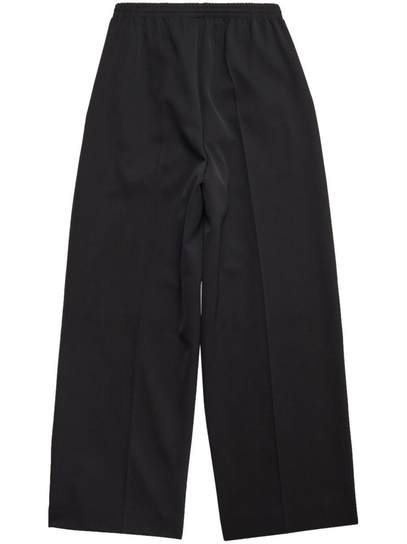 elasticated waist wool trousers - 1