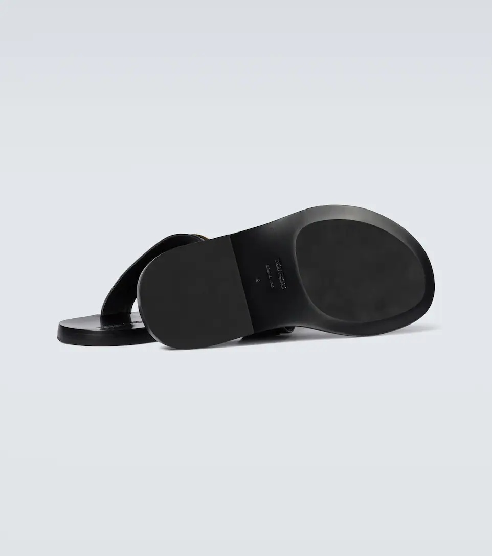 Leather thong sandals - 7
