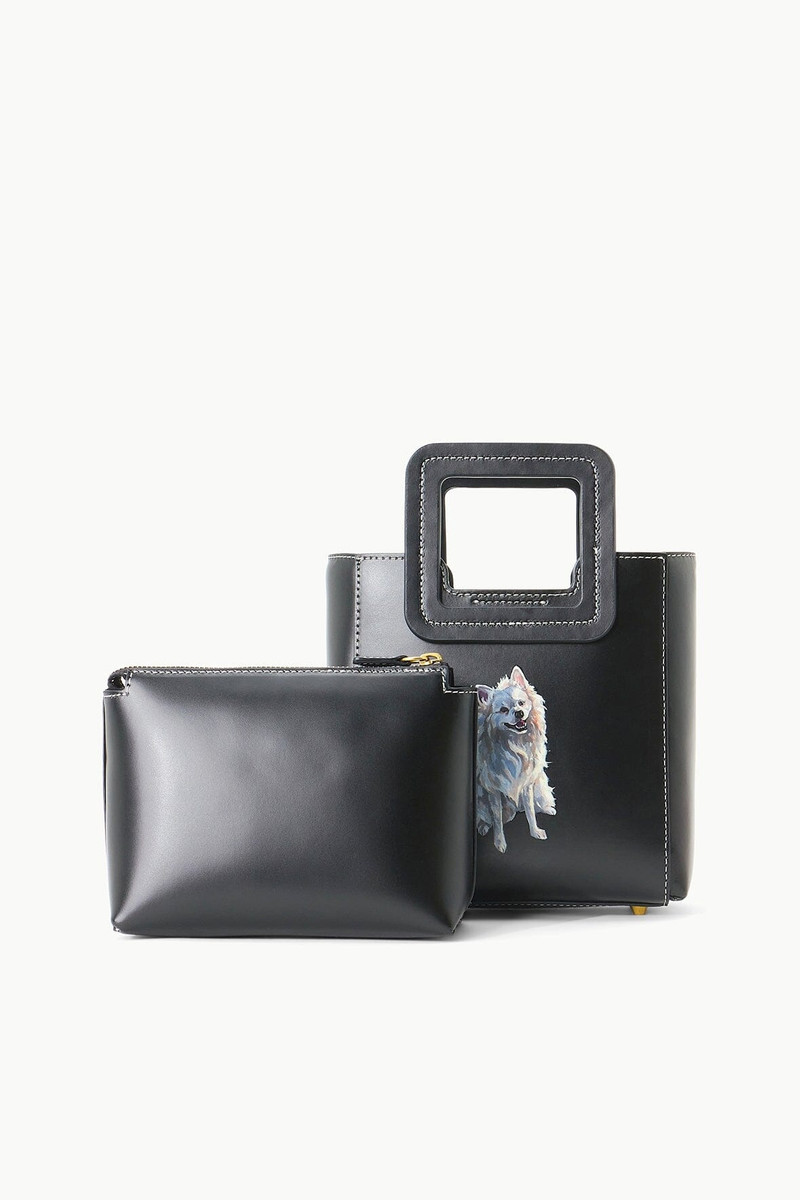 STAUD CUSTOM MINI SHIRLEY LEATHER BAG | BLACK 3