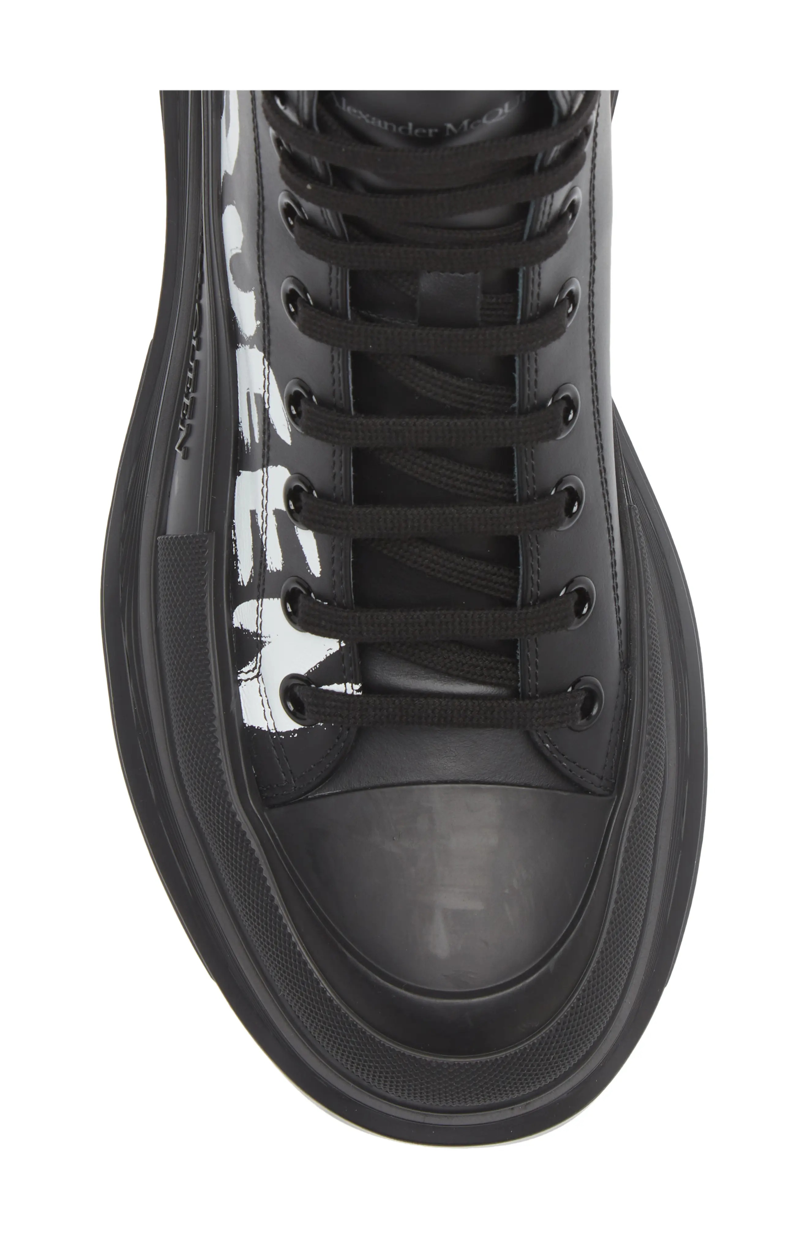 Tread Slick Grafitti High Top Sneaker in Black/White - 5