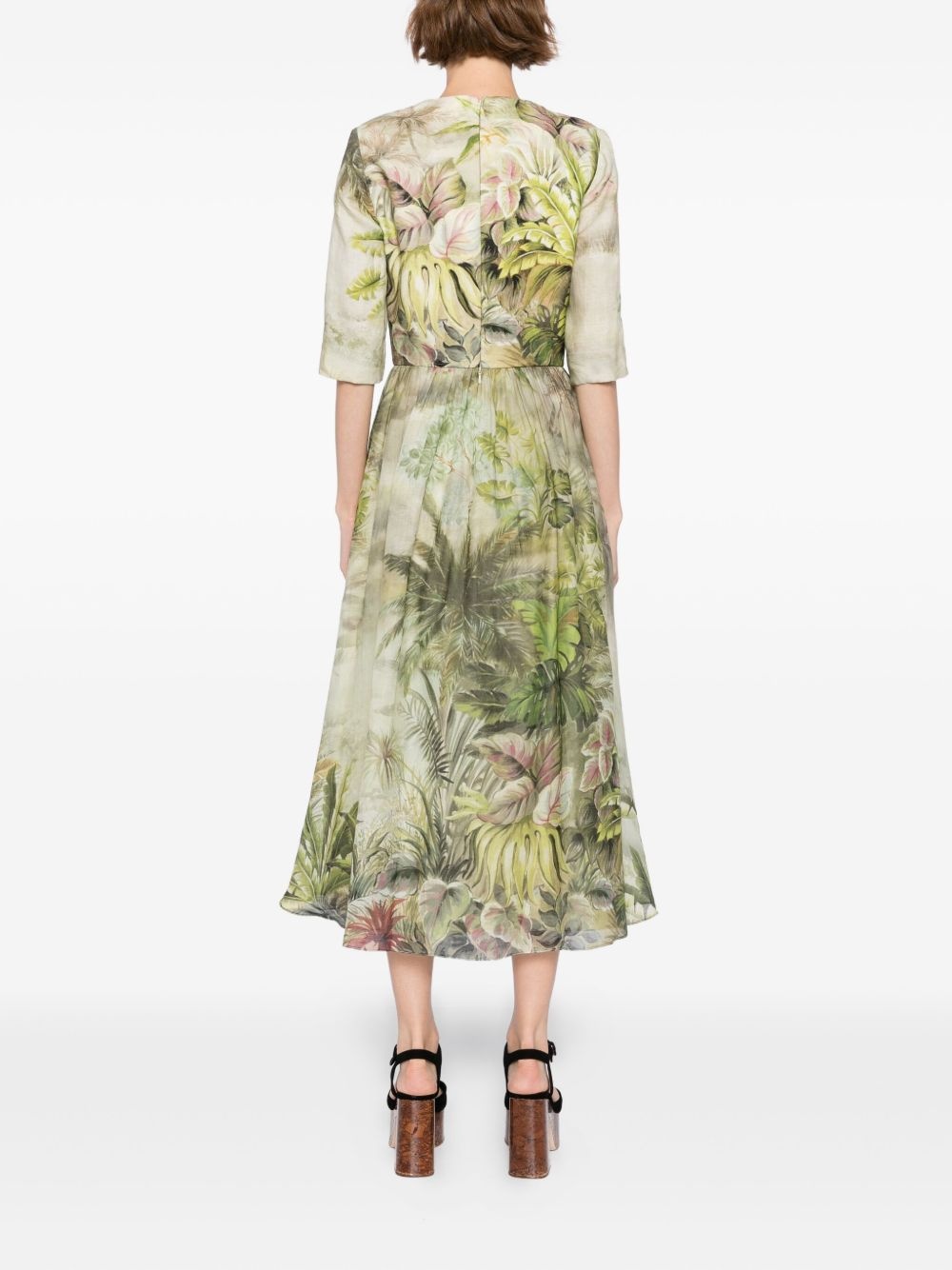 printed midi dress - 4