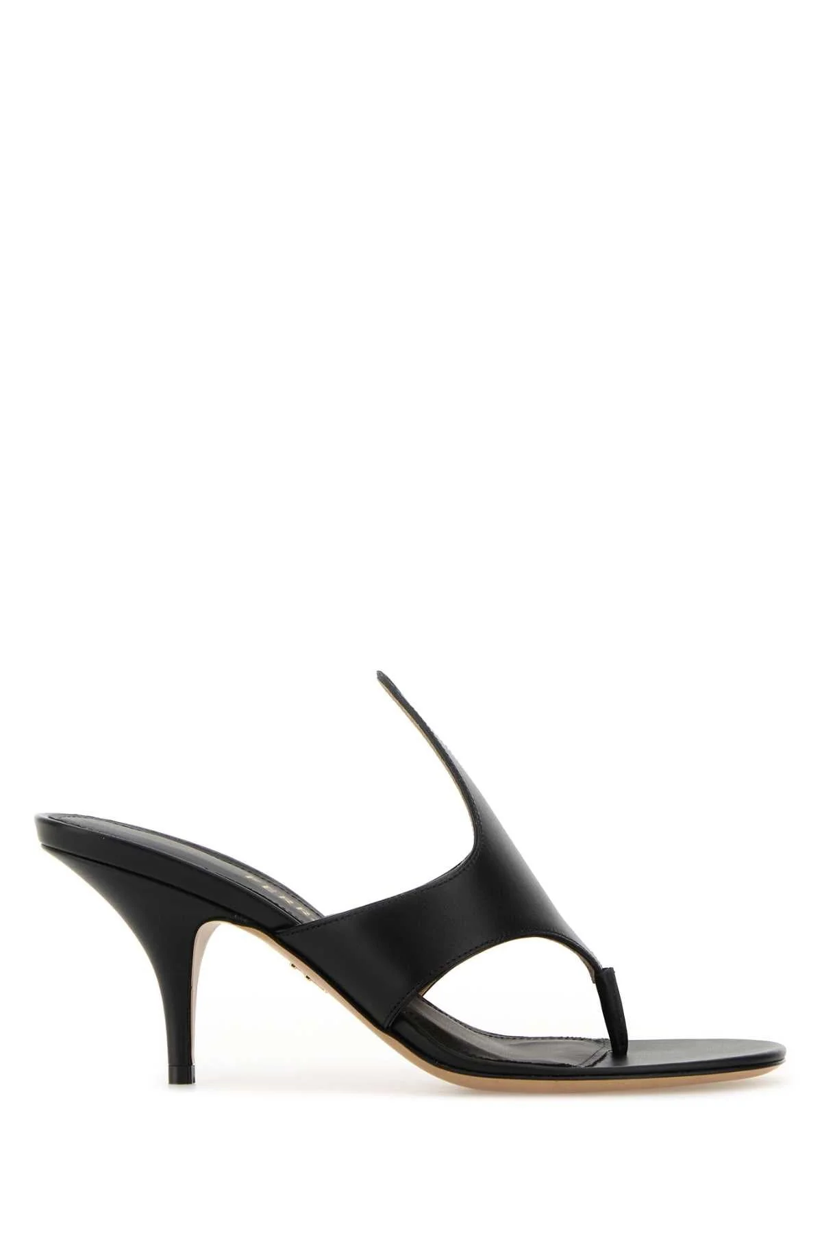 Salvatore Ferragamo Women Black Leather Lyrai Thong Mules - 1
