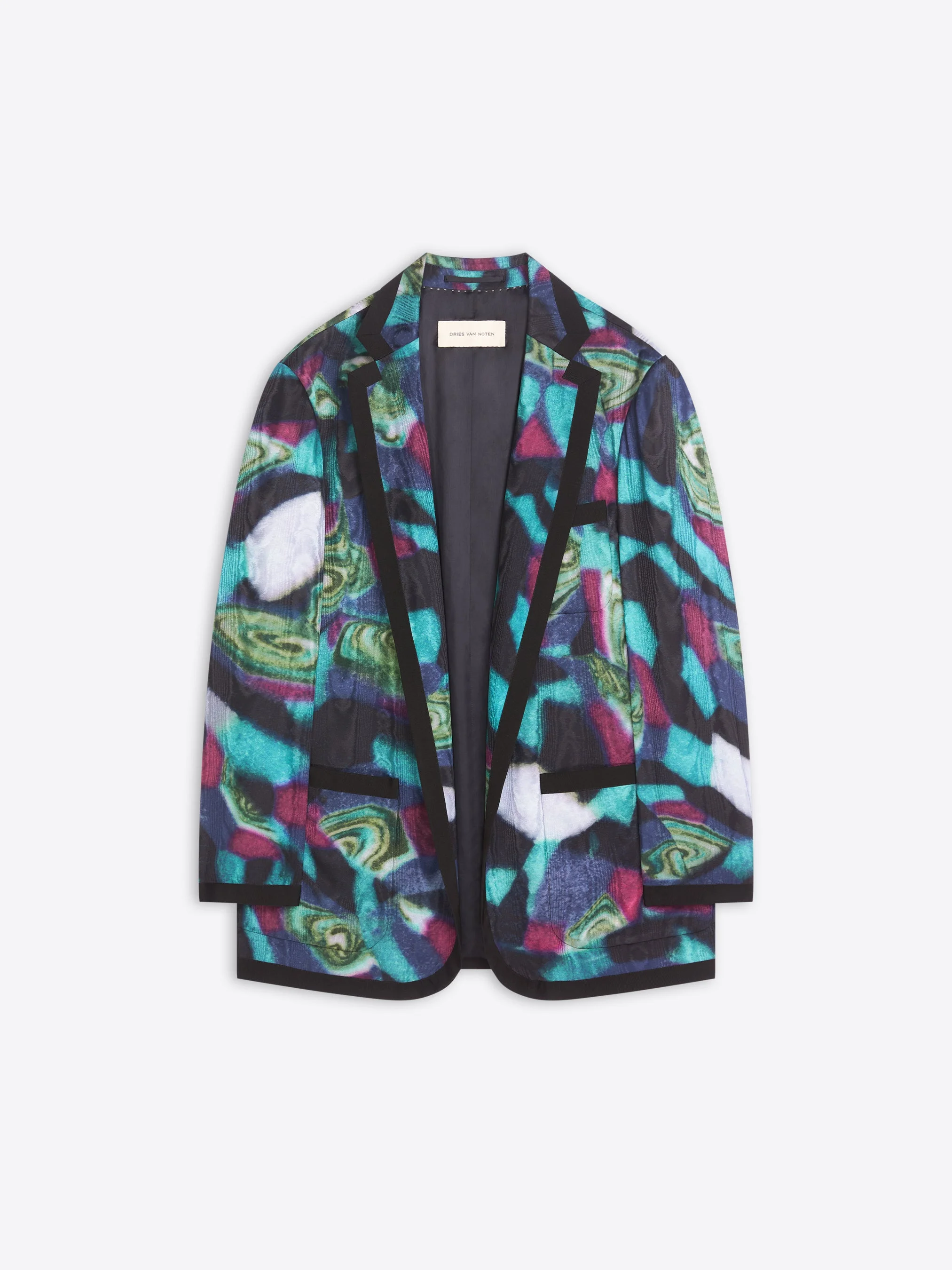 OVERSIZED MOIRÉ BLAZER - 1