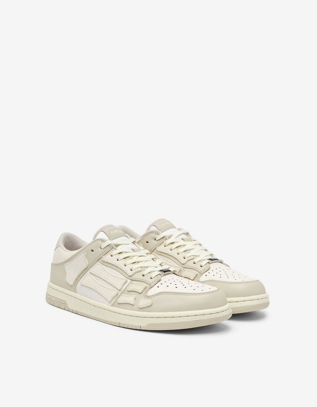 Amiri Alabaster White Skel-Top Low Trainers - 1