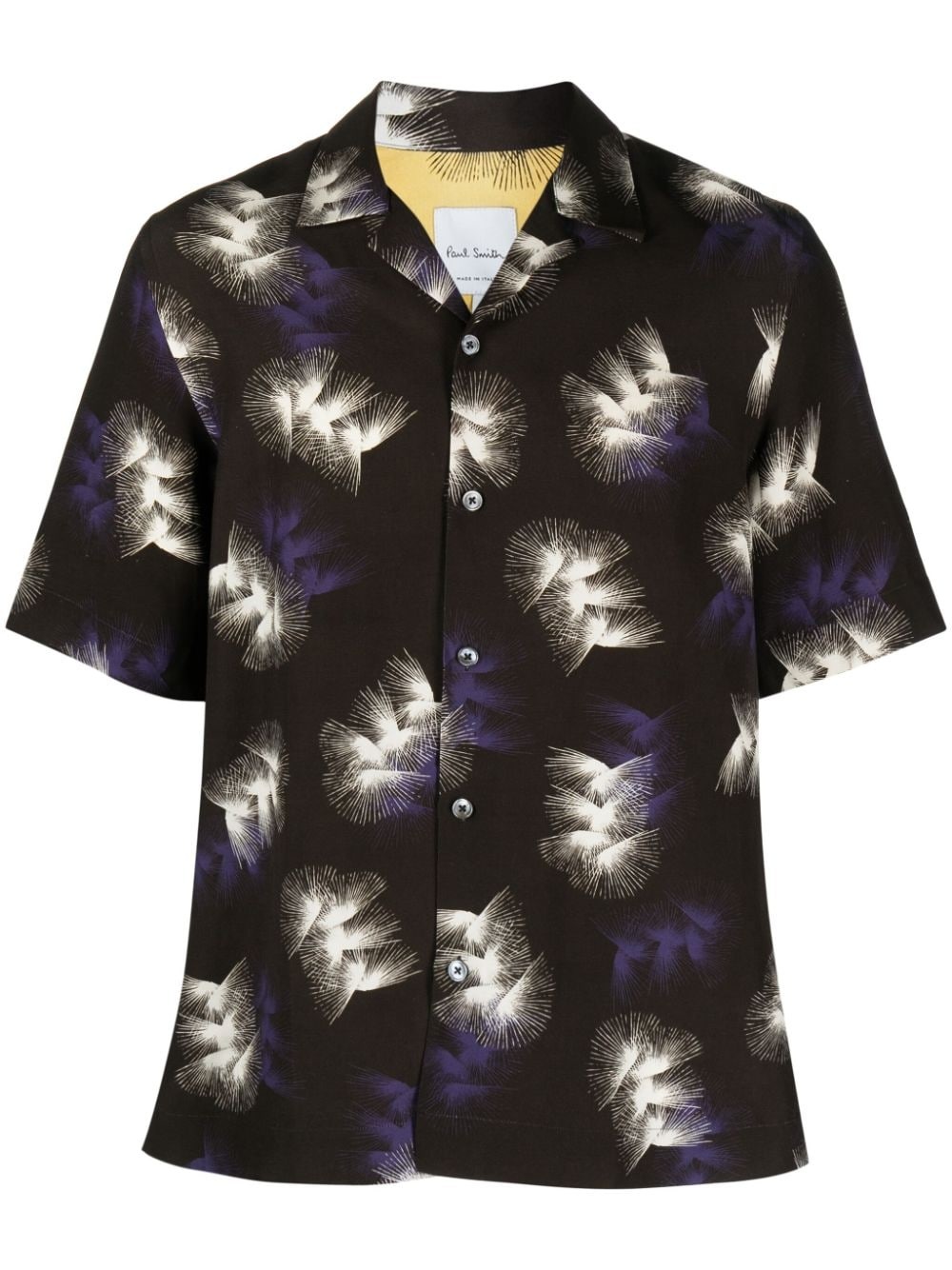 abstract-print camp-collar shirt - 1