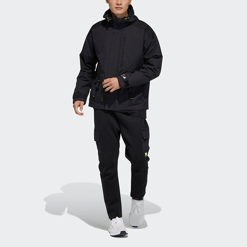 adidas Men's Woven Bagjk Hooded Jacket Black GP0988 - 2