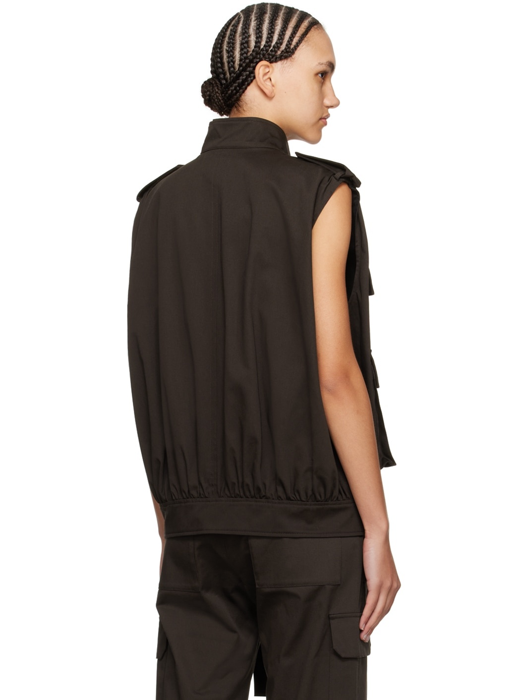 Brown Cargo Vest - 3
