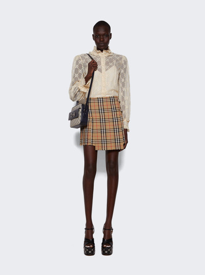 Burberry Zoe Wool Skirt Archive Beige IP Check outlook