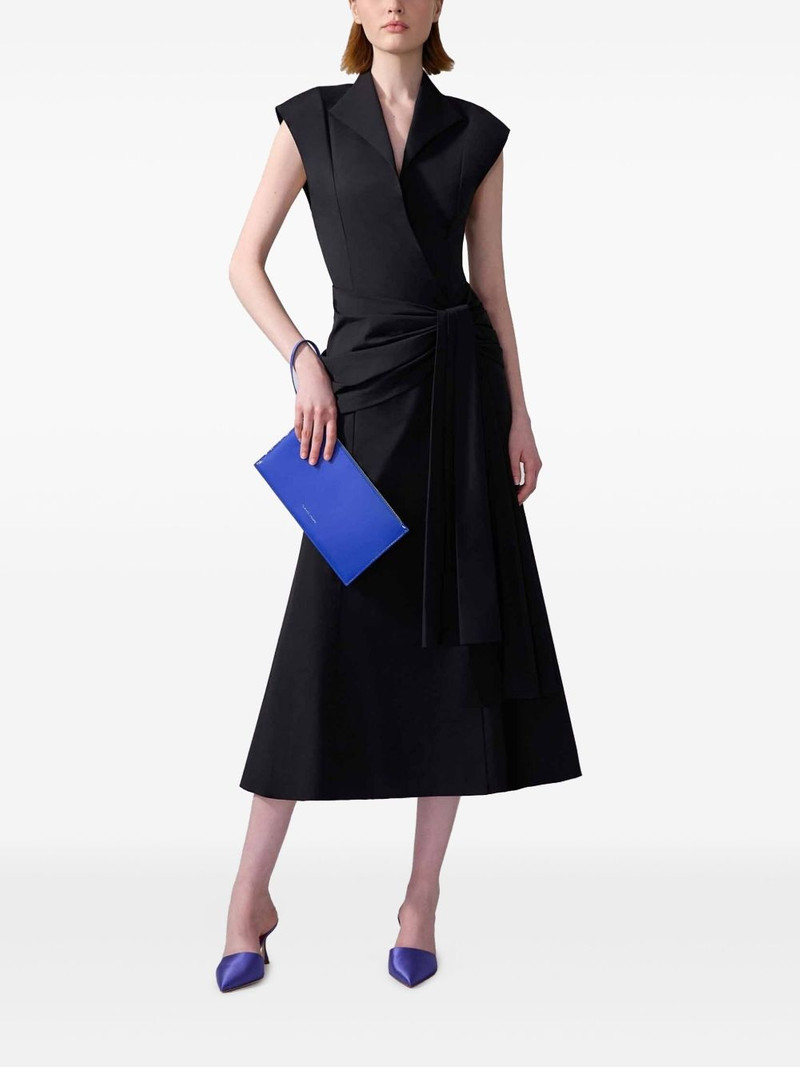CAROLINA HERRERA wrap midi dress outlook