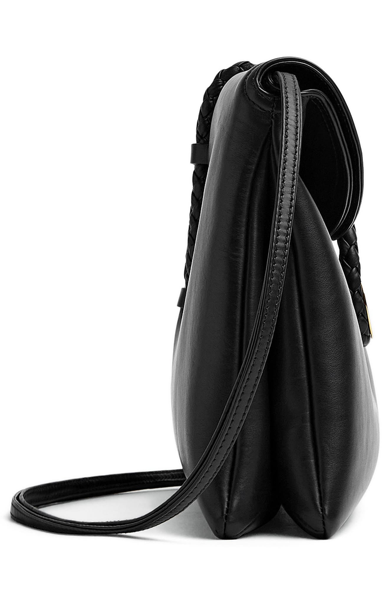 Bottega Veneta Medium Liberta Leather Shoulder Bag in Black-M Brass at Nordstrom - 7