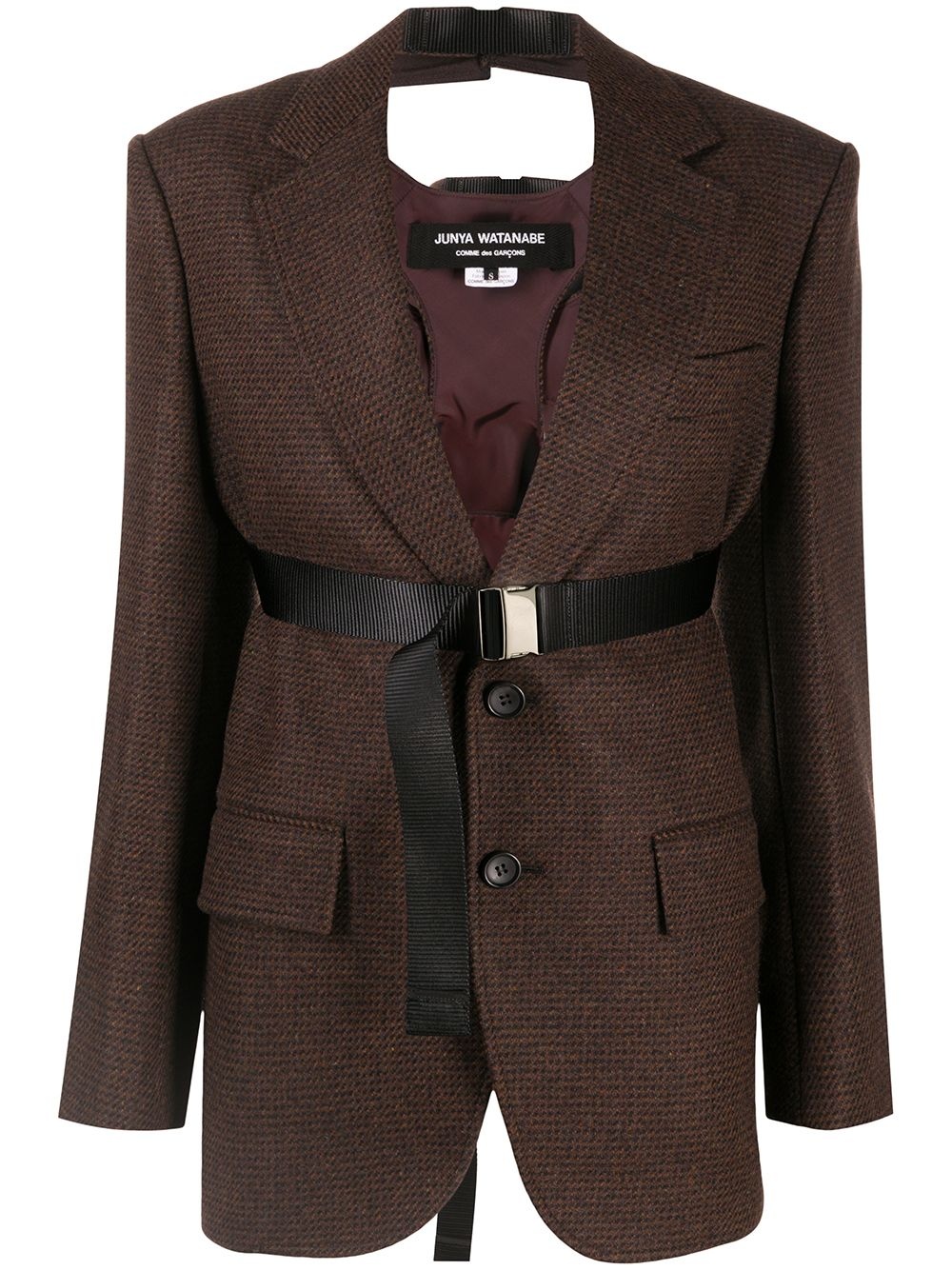 oversize belted suit jacket - 1