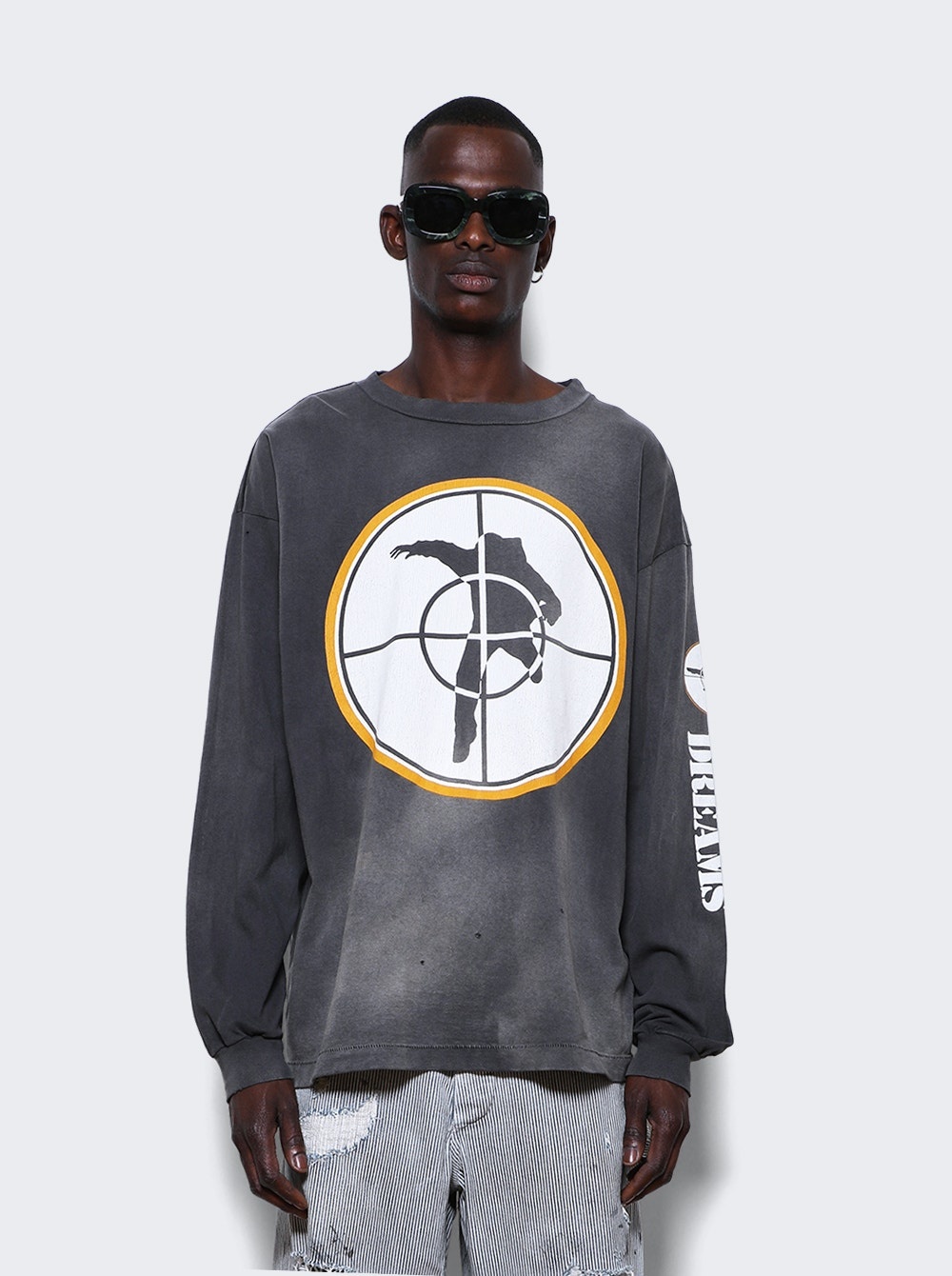 SAINT M×××××× Long Sleeved Target Tee Black | thewebster