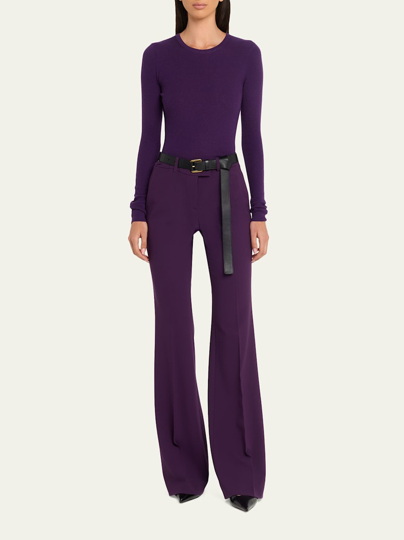 MICHAEL KORS COLLECTION Hutton Ribbed Crewneck Cashmere Pullover outlook