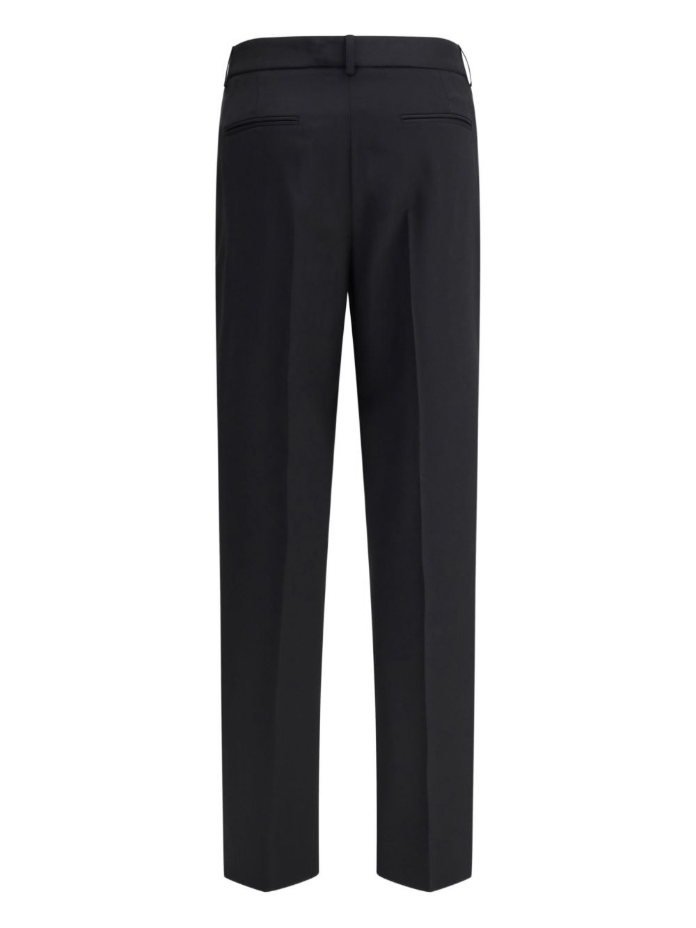 wool straight-leg trousers - 2