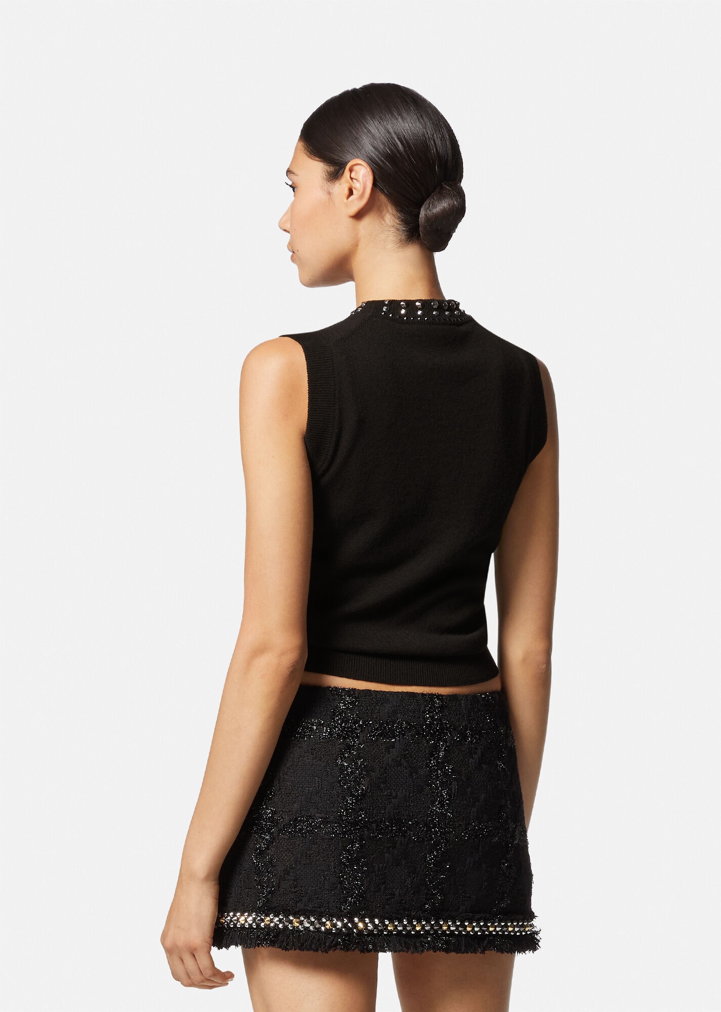 Spiked Knit Sleeveless Sweater - 4