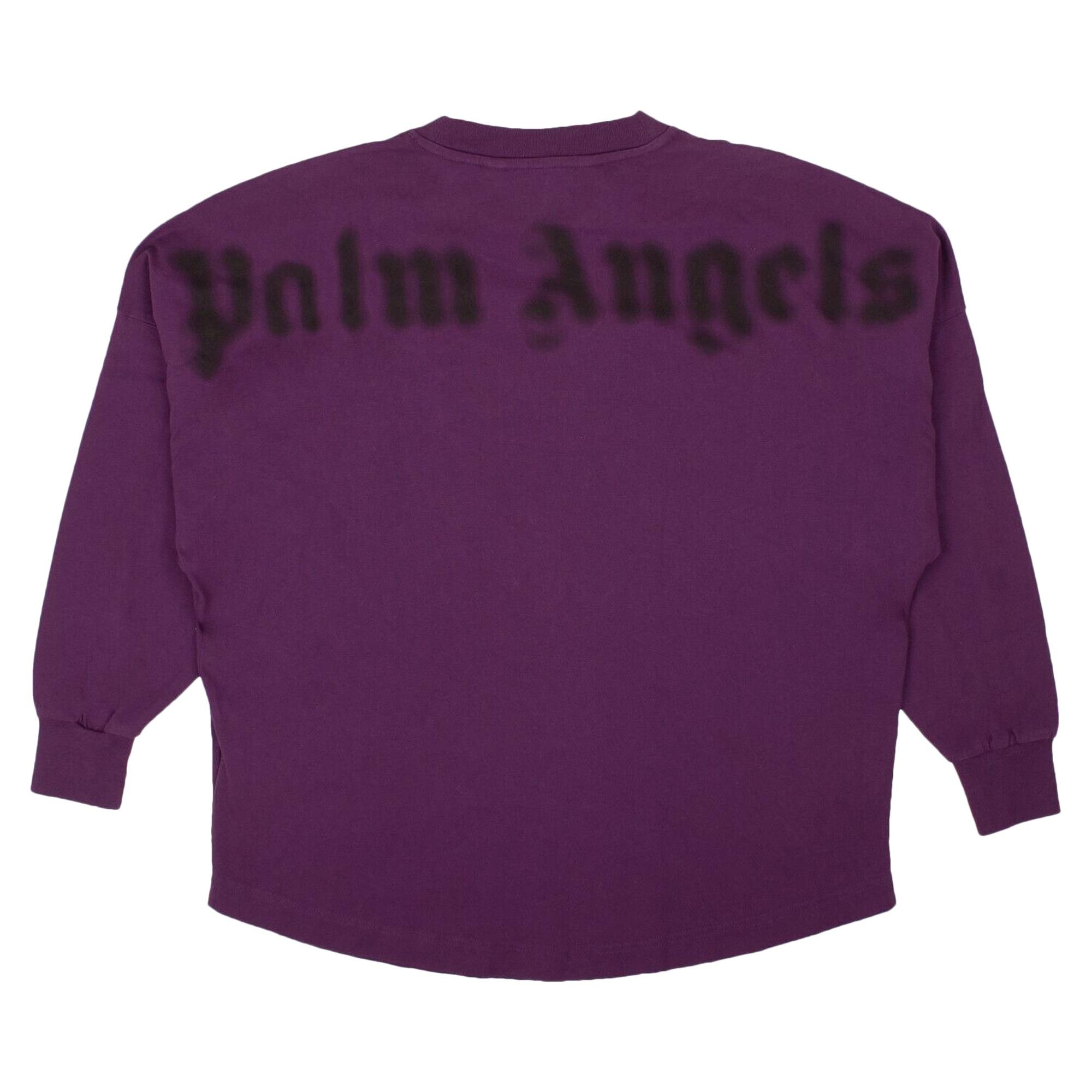 Palm Angels Blurry Logo Over Tee 'Purple/Black' - 2