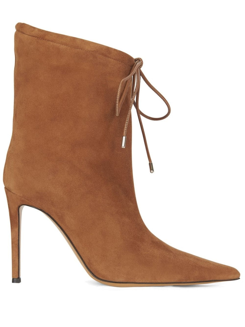 105mm pointed-toe suede boots 1
