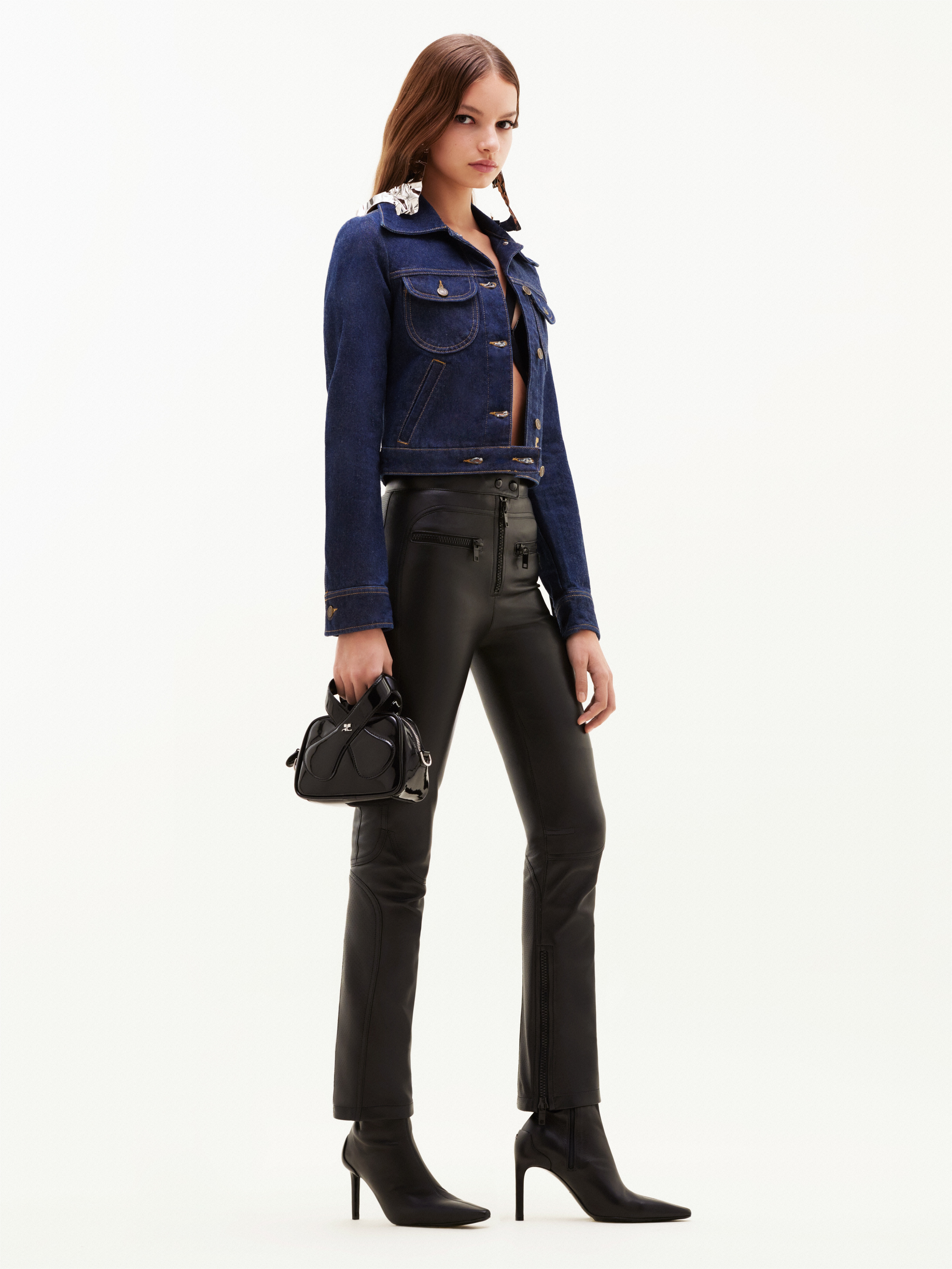 ROUND POCKETS DENIM RAW JACKET - 3