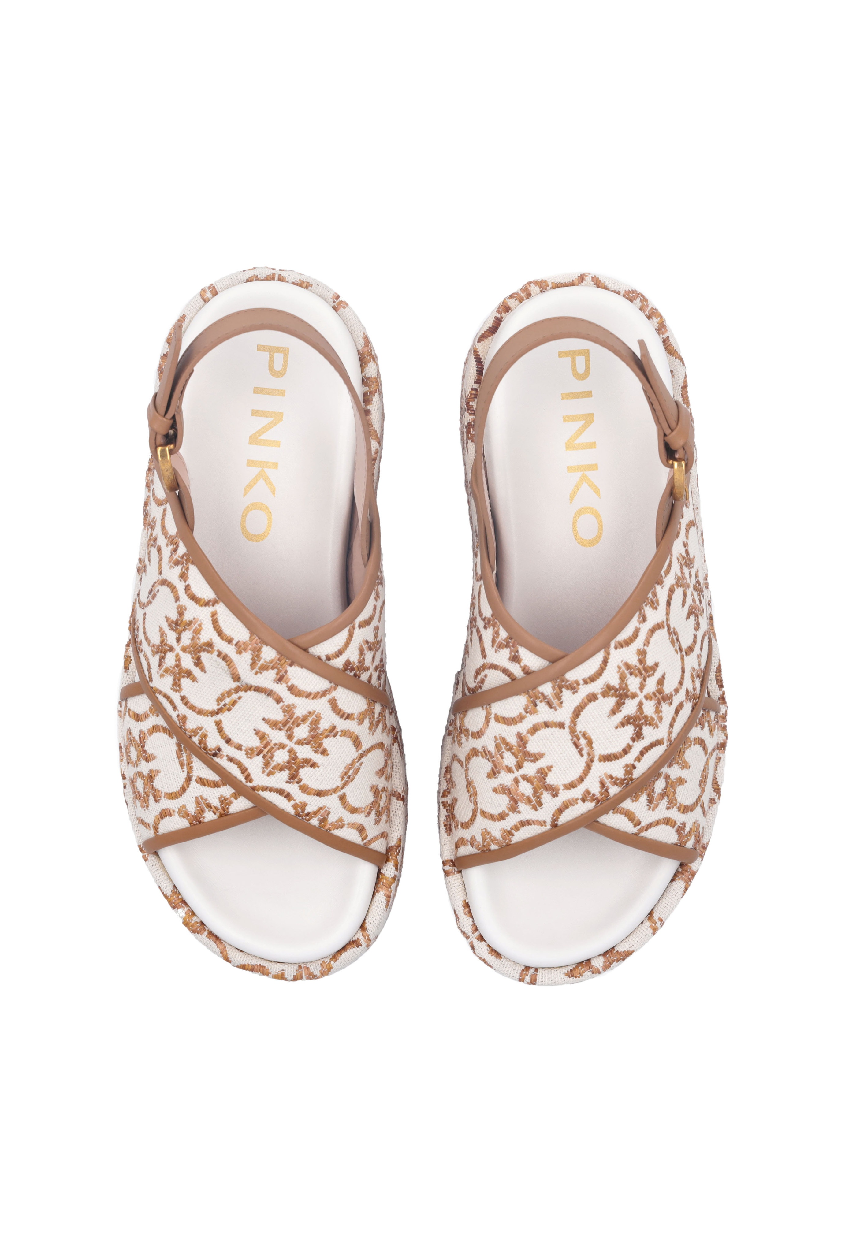 MONOGRAM PLATFORM SANDALS - 8