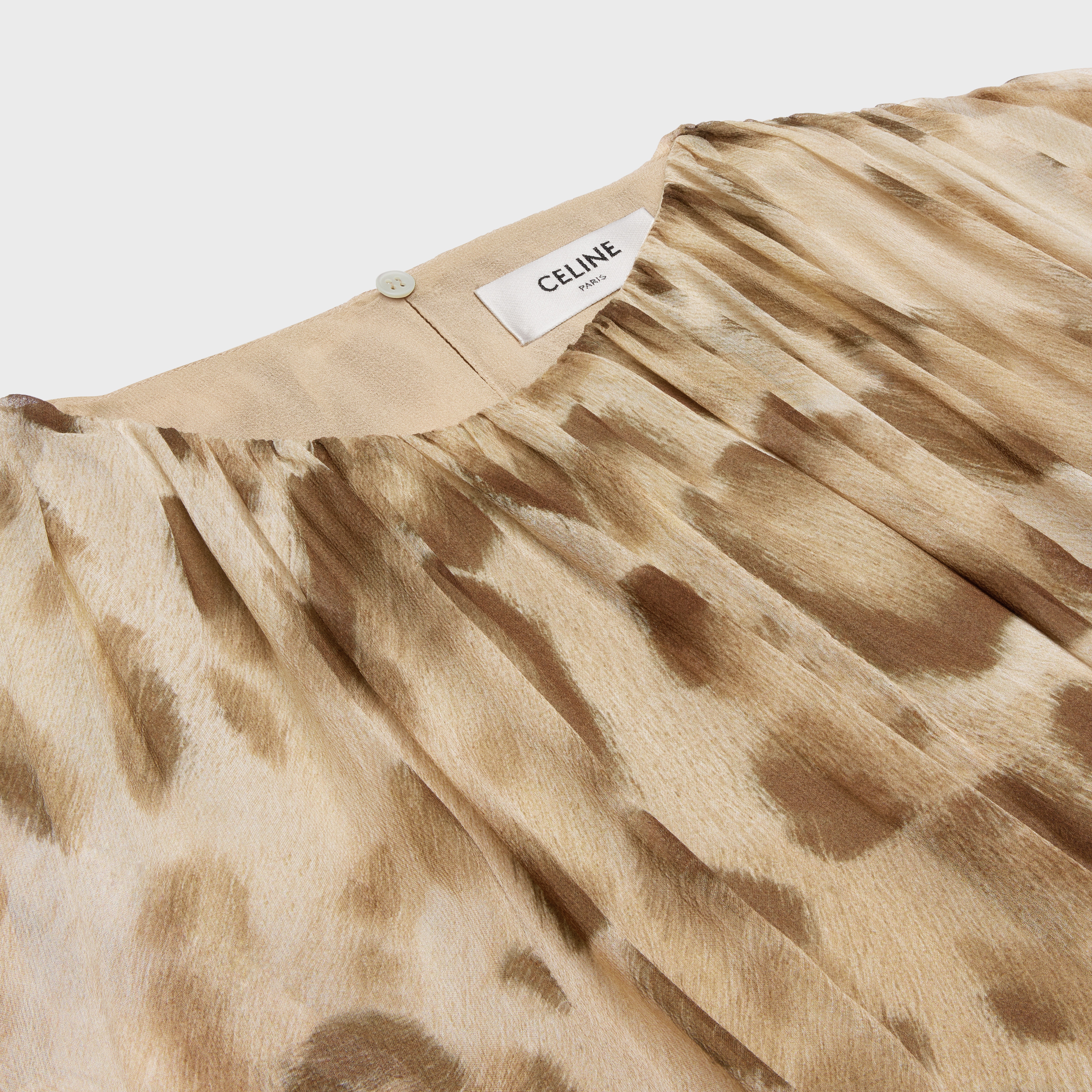 draped mini dress in silk muslin - 3