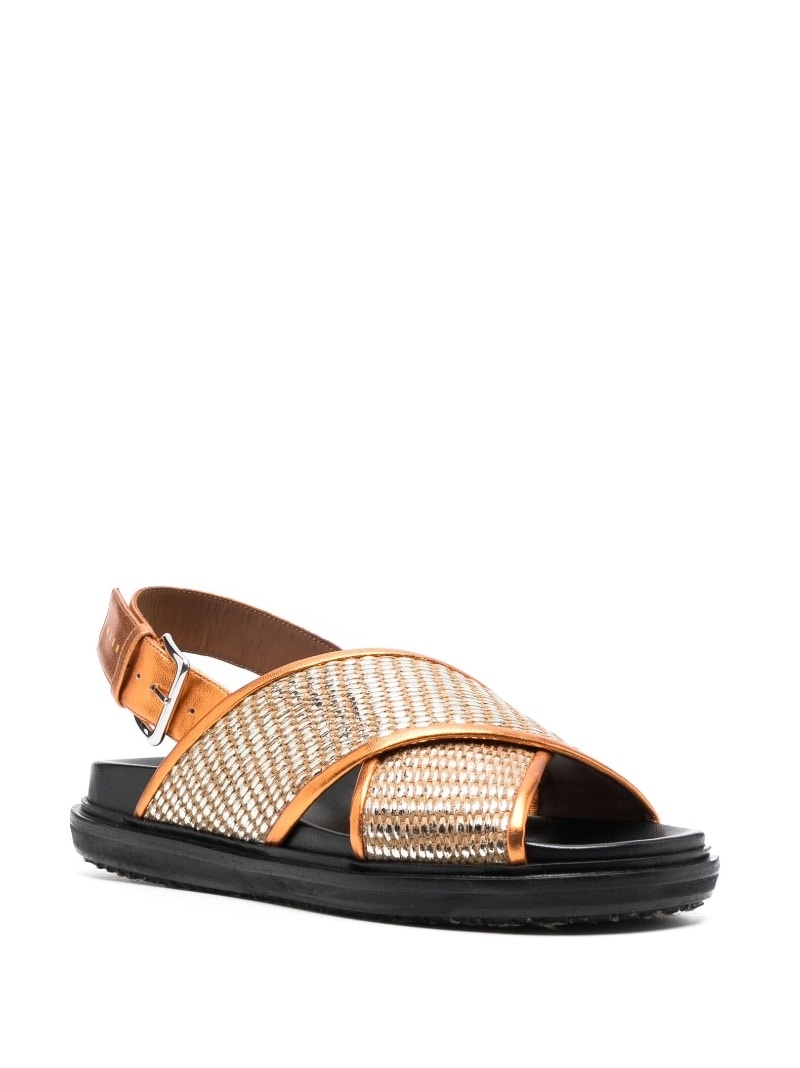 Fussbett metallic raffia sandals - 2