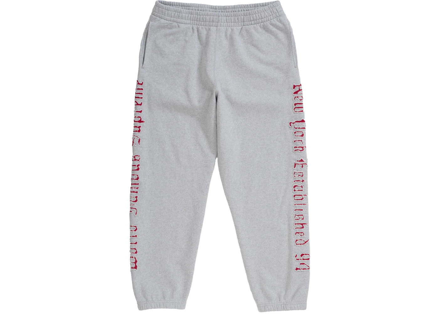 Supreme Contrast Cutout Sweatpant Heather Grey - 1
