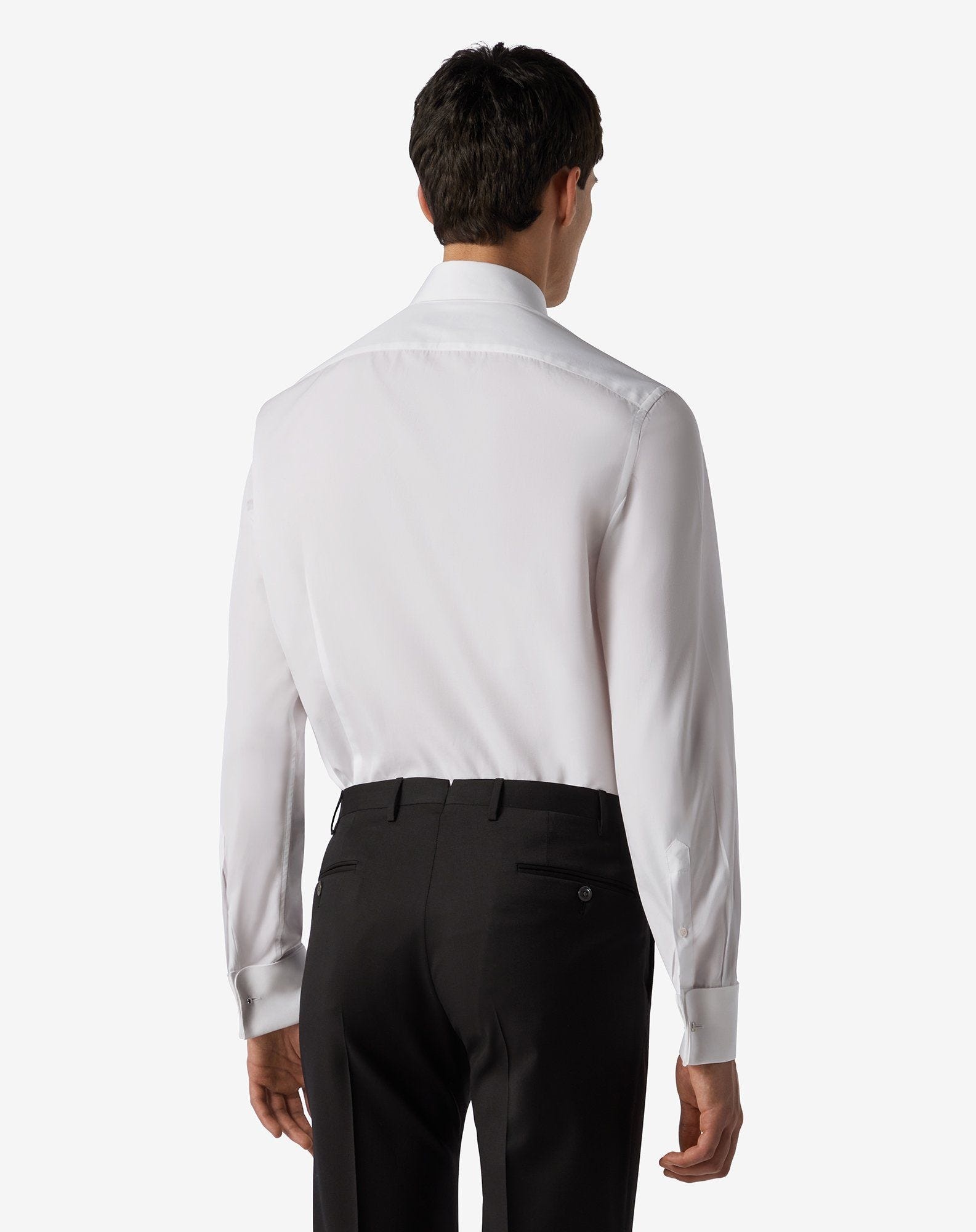 Optical white cotton poplin shirt - 4