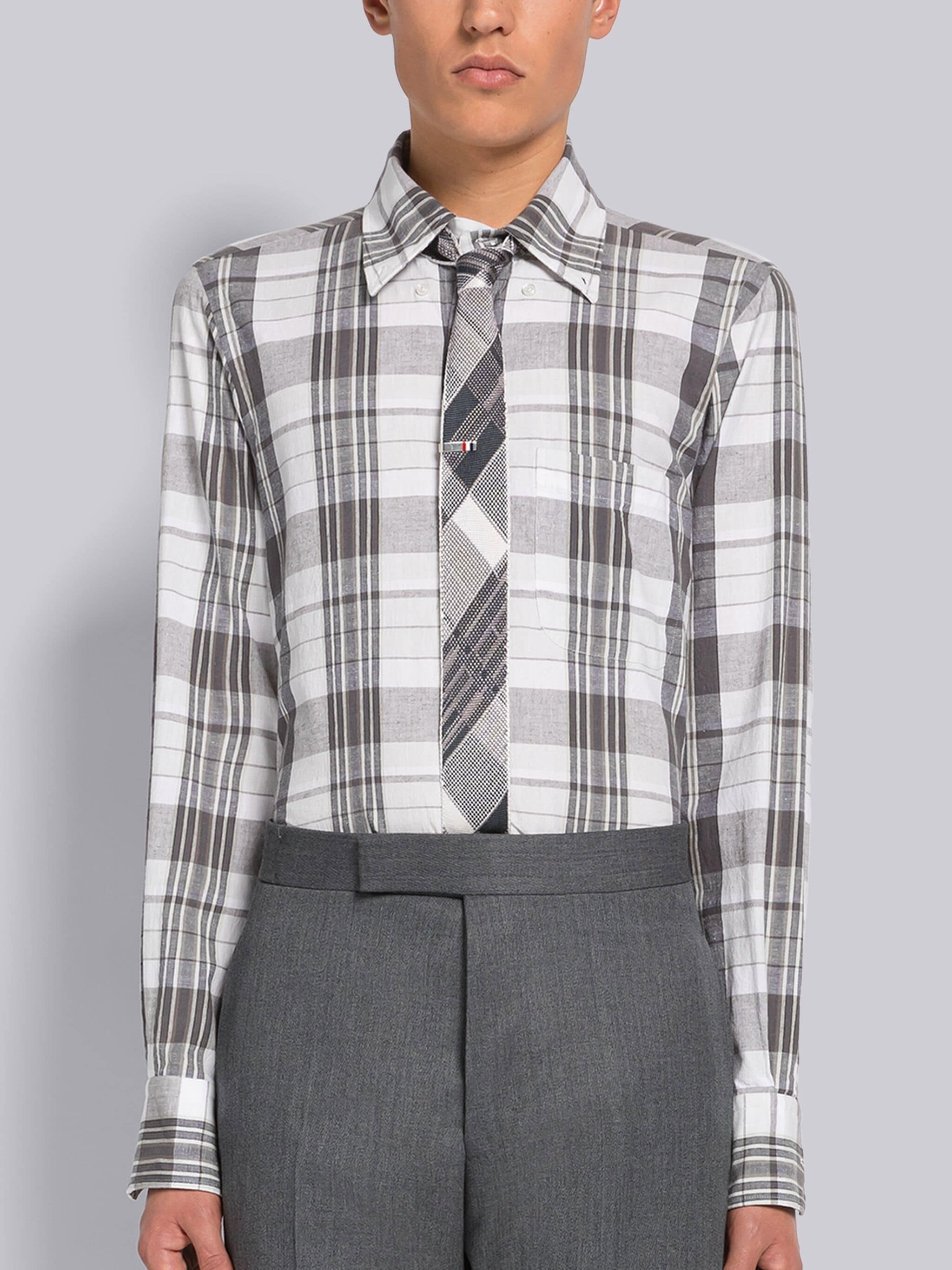 MADRAS COTTON STRAIGHT FIT SHIRT - 1