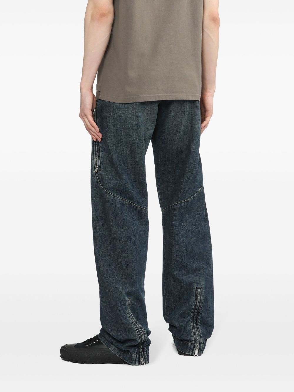 mid-rise wide-leg jeans - 4