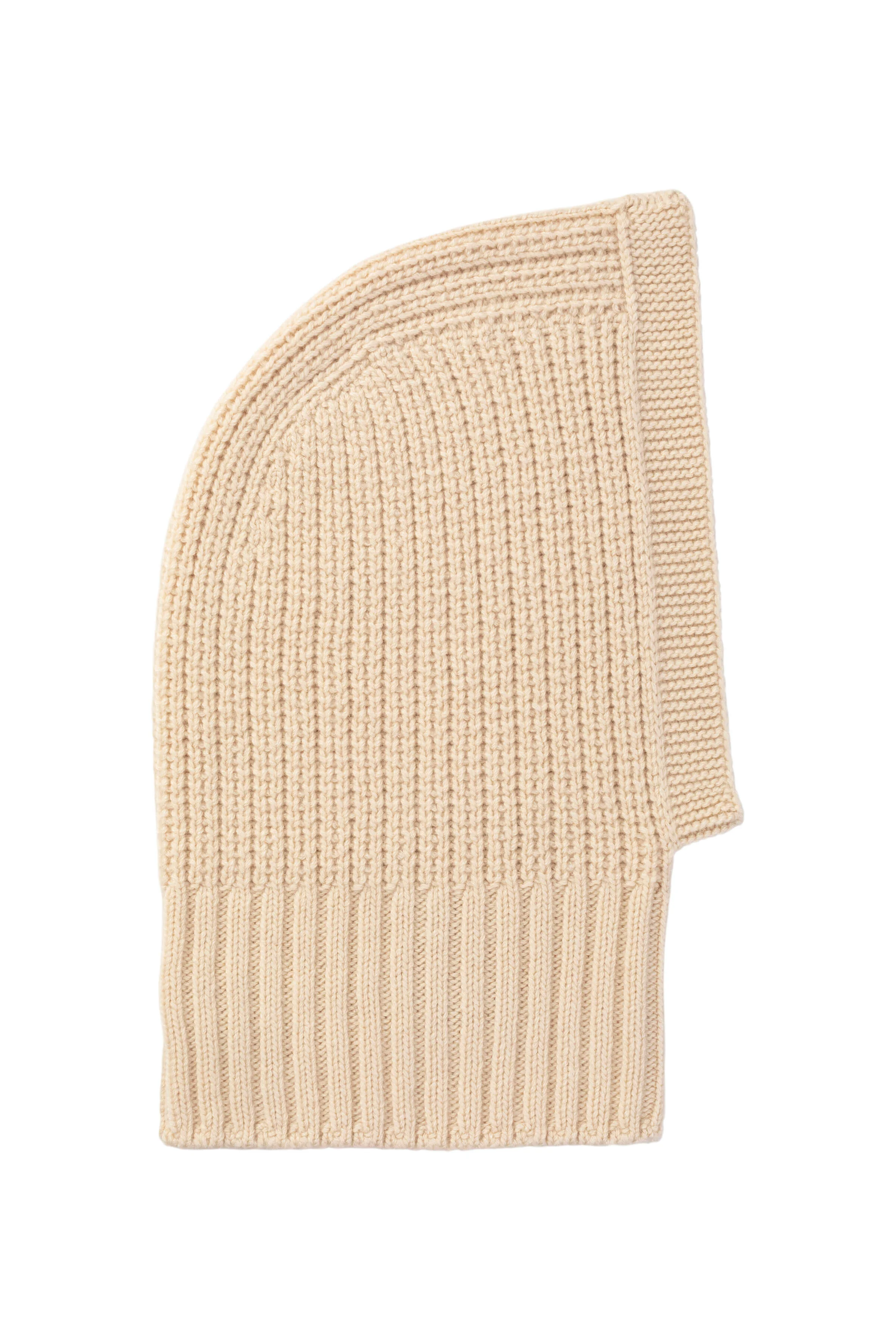 Waffle Stitch Cream Cashmere Hood - 1