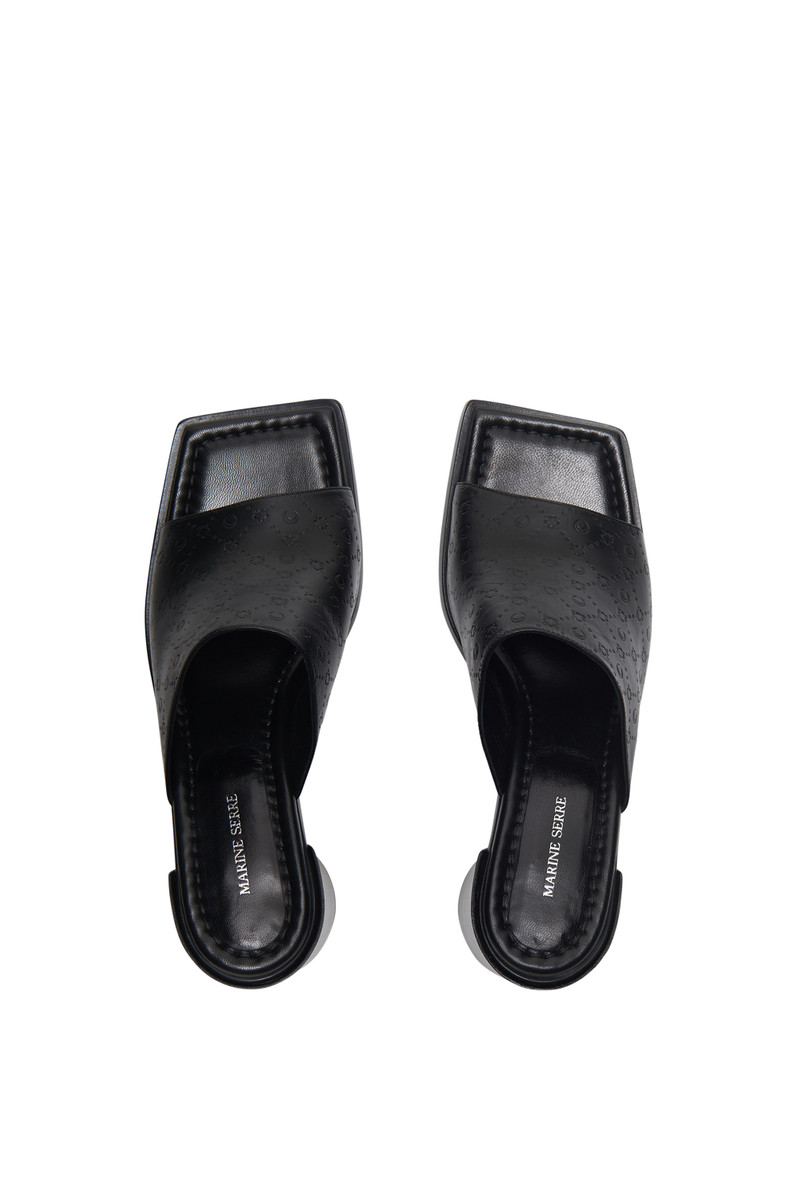 Embossed Leather MS Mules 4