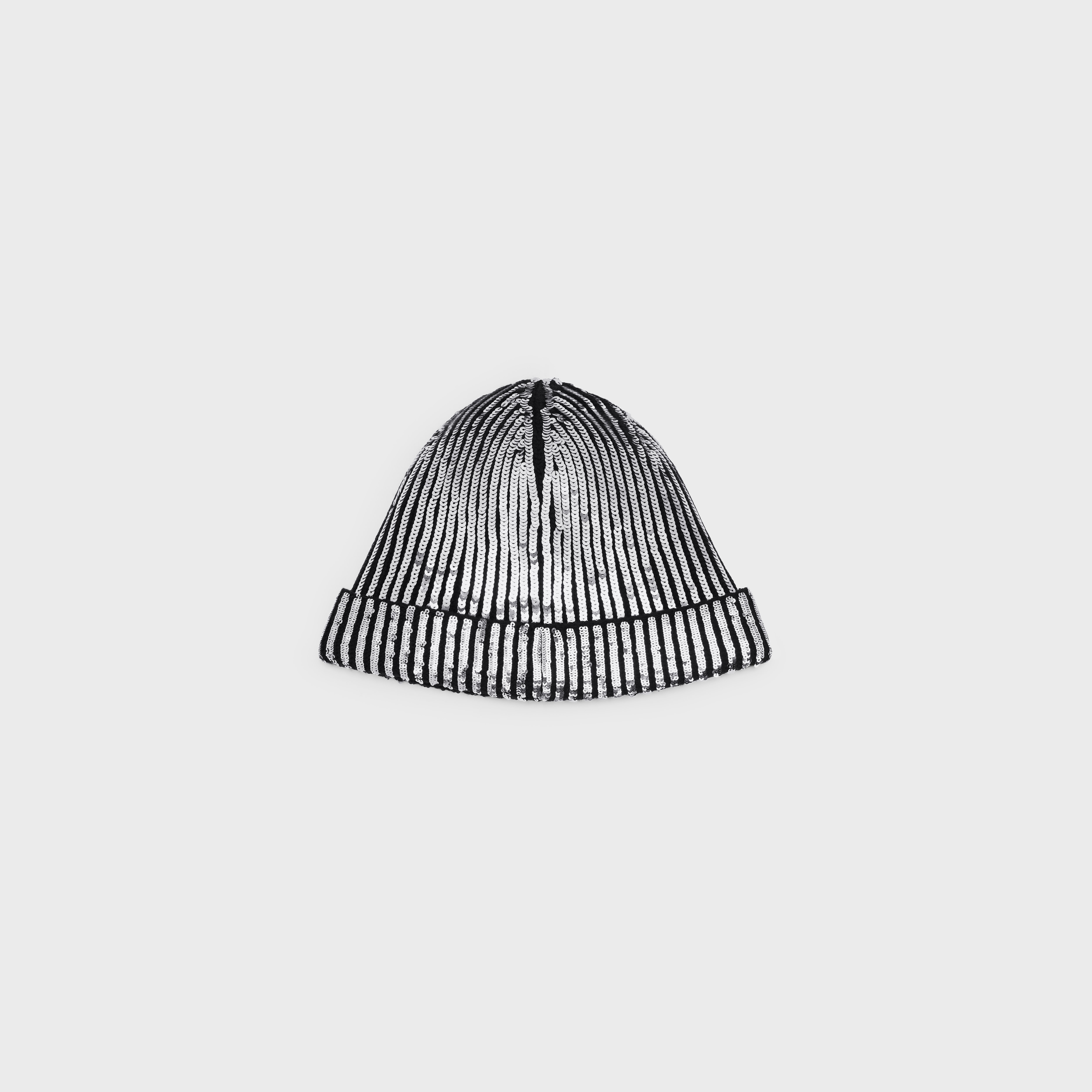 CELINE SEQUINED BEANIE IN RIBBED WOOL - 3