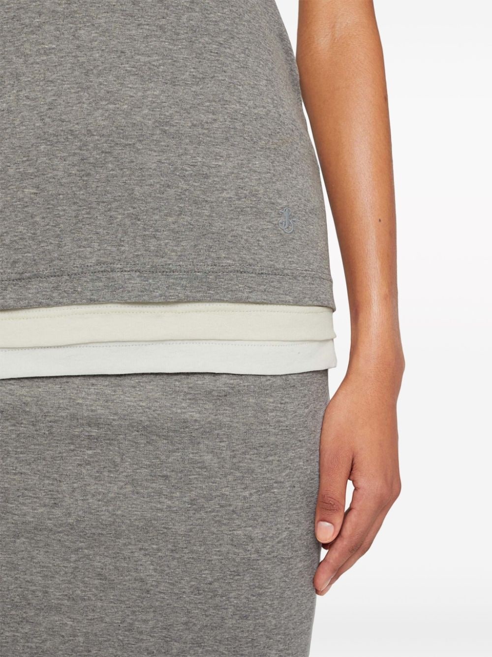 layered cotton tank top - 4