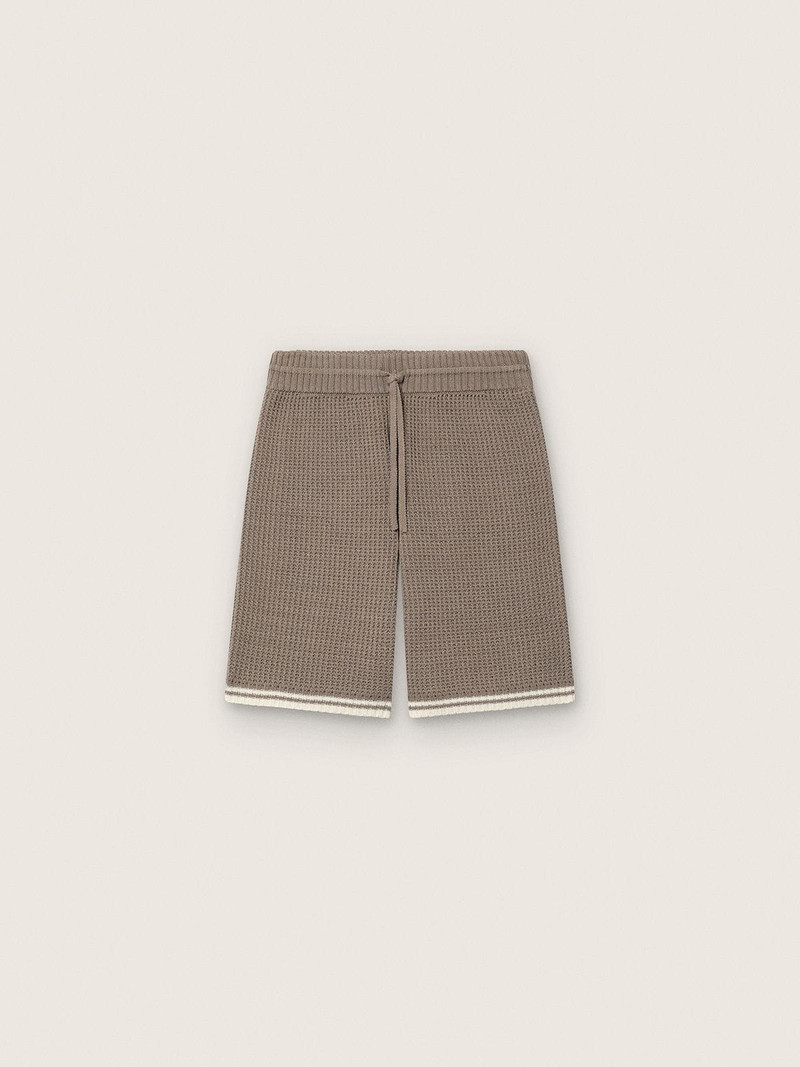 Unisex Bermuda shorts in dove gray knit 1