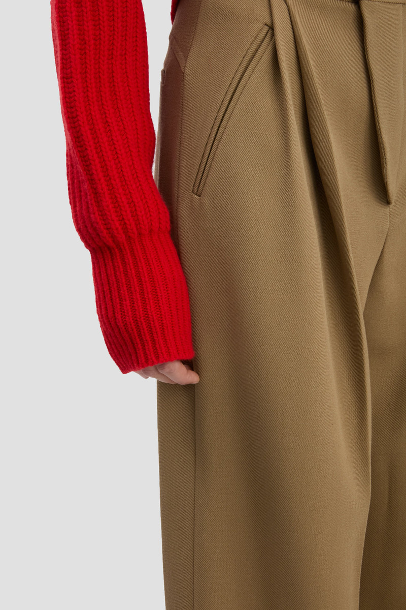 Victoria Beckham Wide Leg Trouser In Dark Camel outlook
