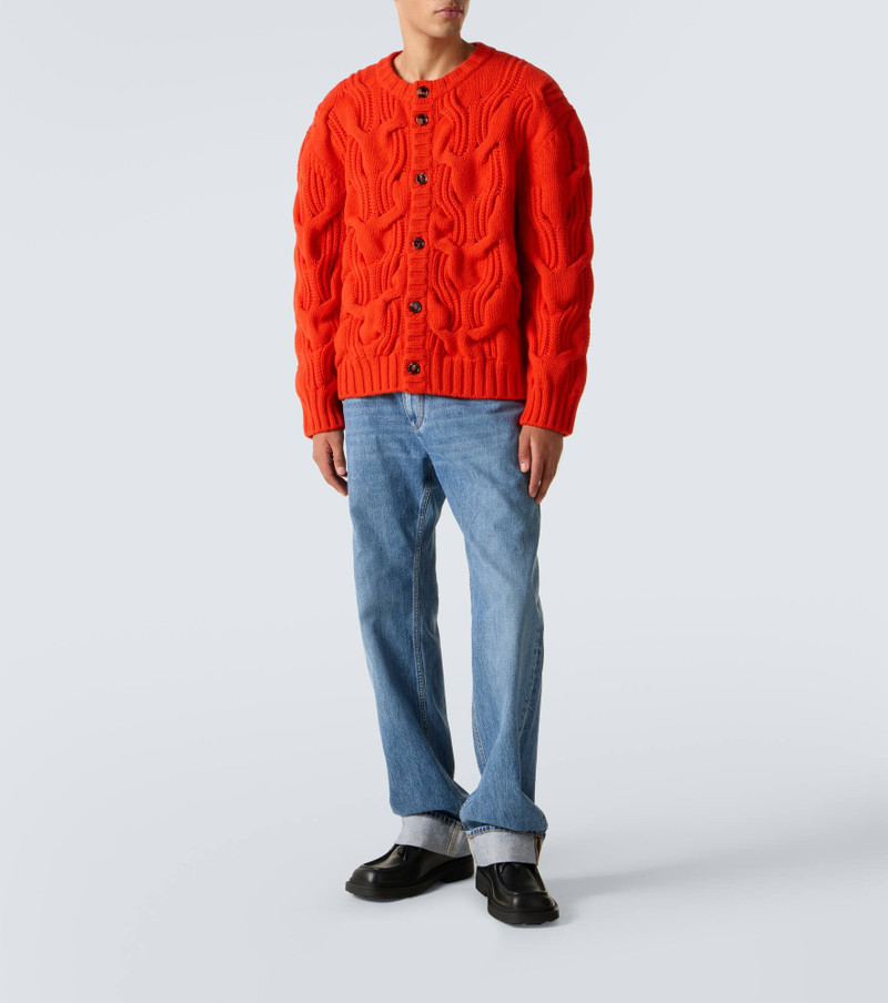 Bottega Veneta Cable-knit wool cardigan outlook