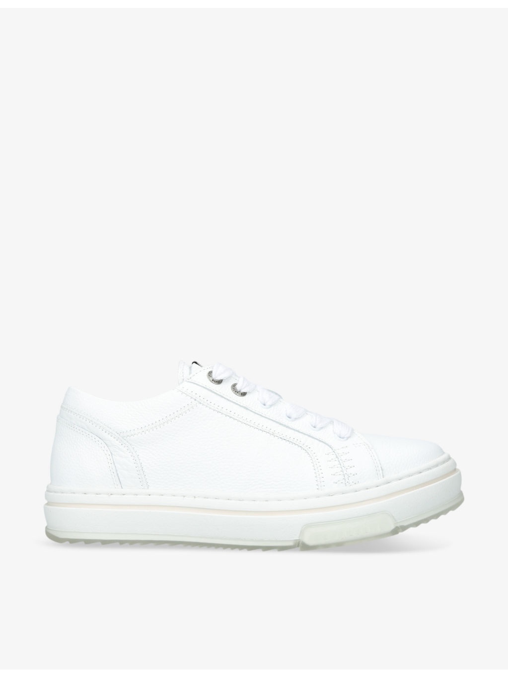 HTN branded leather low-top trainers - 1