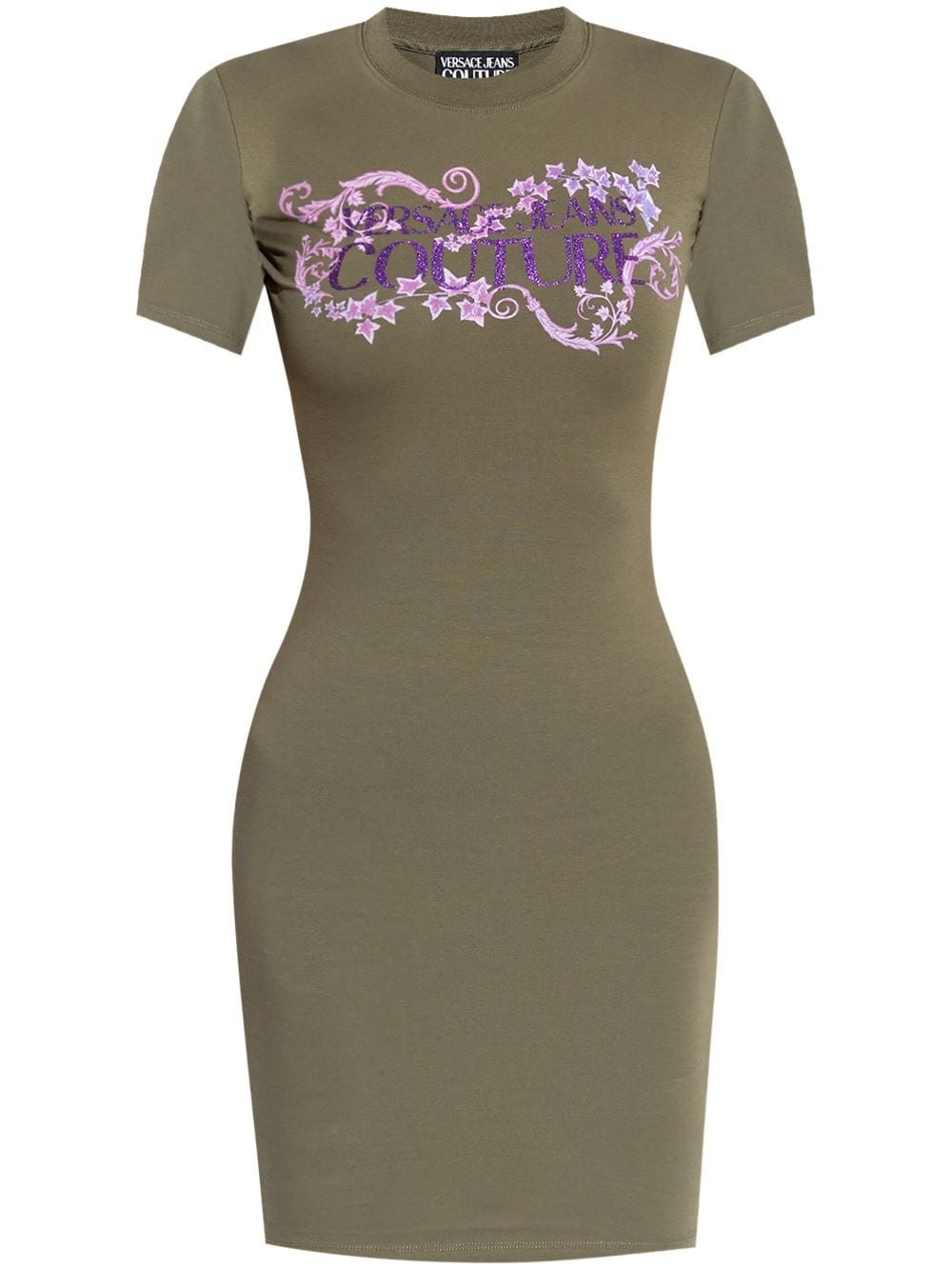 logo-print T-shirt dress - 1