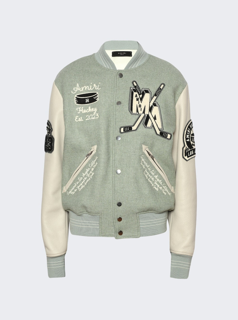 logo-appliqué varsity jacket - 1
