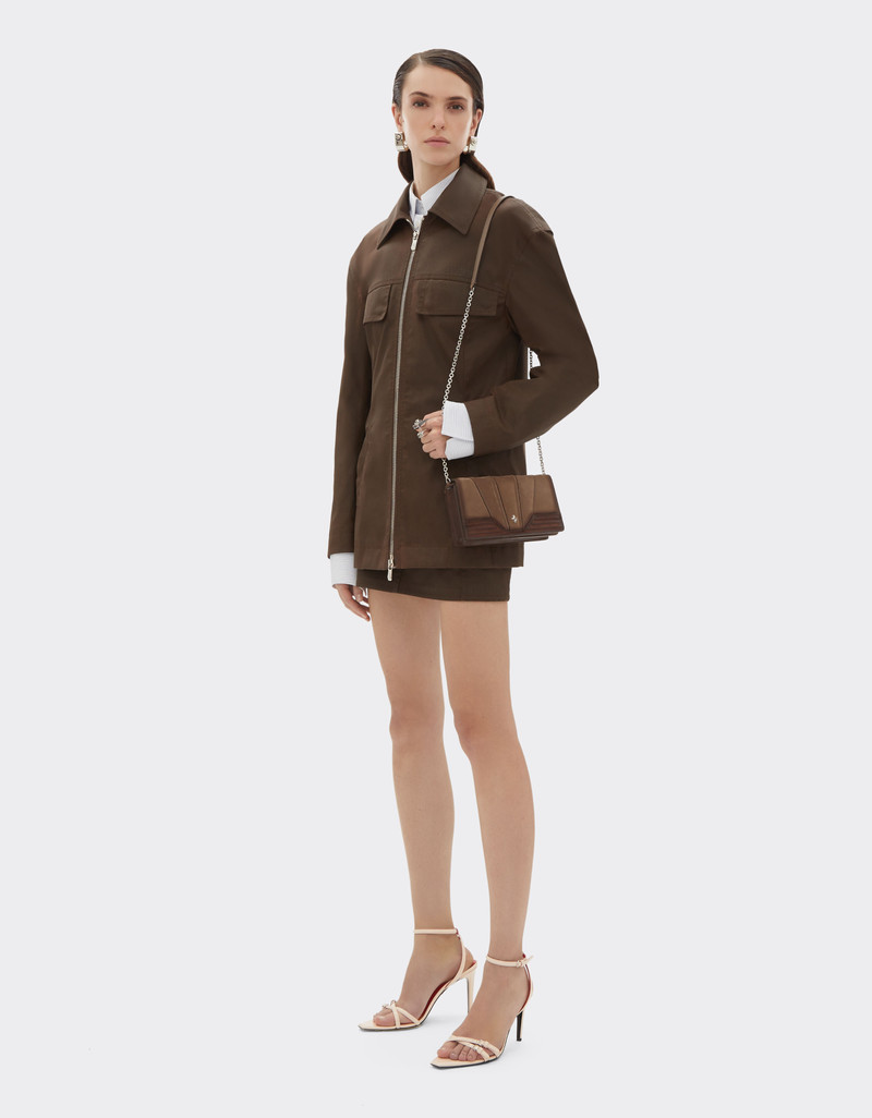 Ferrari Ferrari GT wallet in shaded nubuck with chain shoulder strap outlook