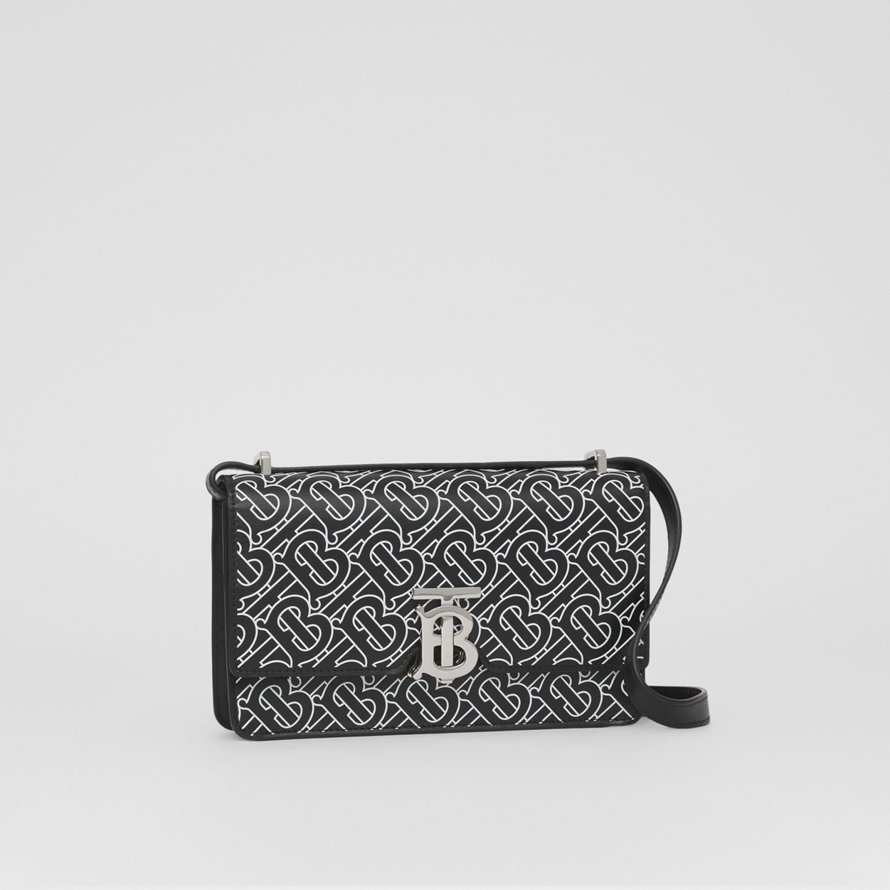 Monogram Print Leather Low Robin Bag - 7