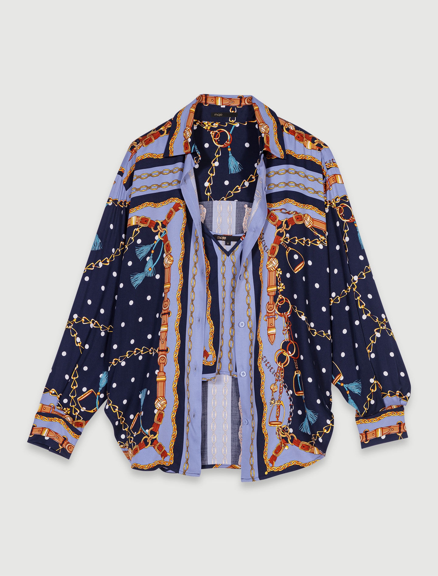 Satin-effect patterned shirt - 8