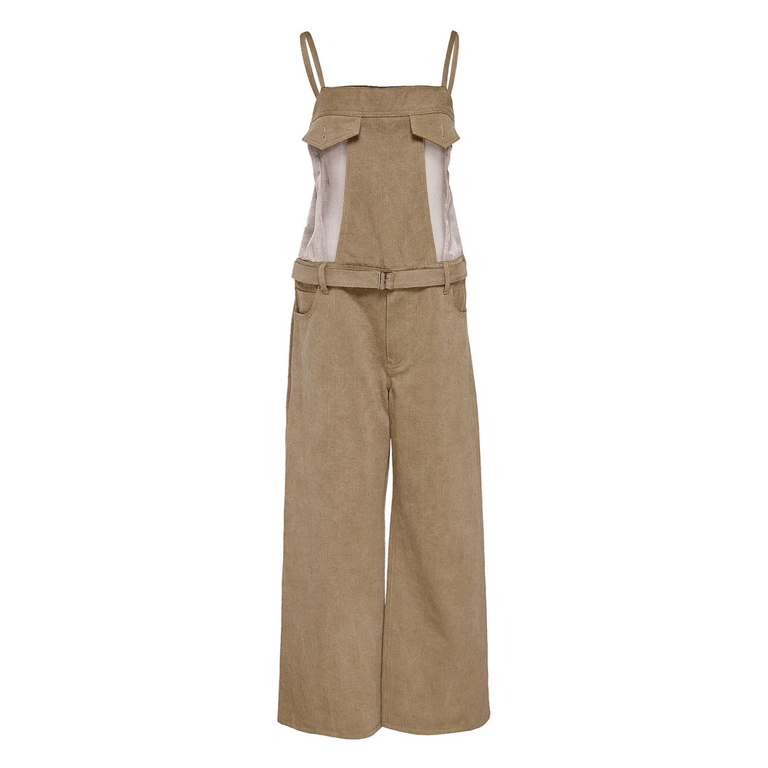 Denim Mix Jumpsuit - 1